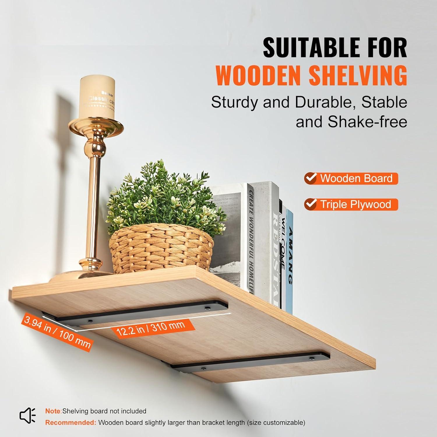 VEVOR Floating Shelf Brackets (Set of 6)