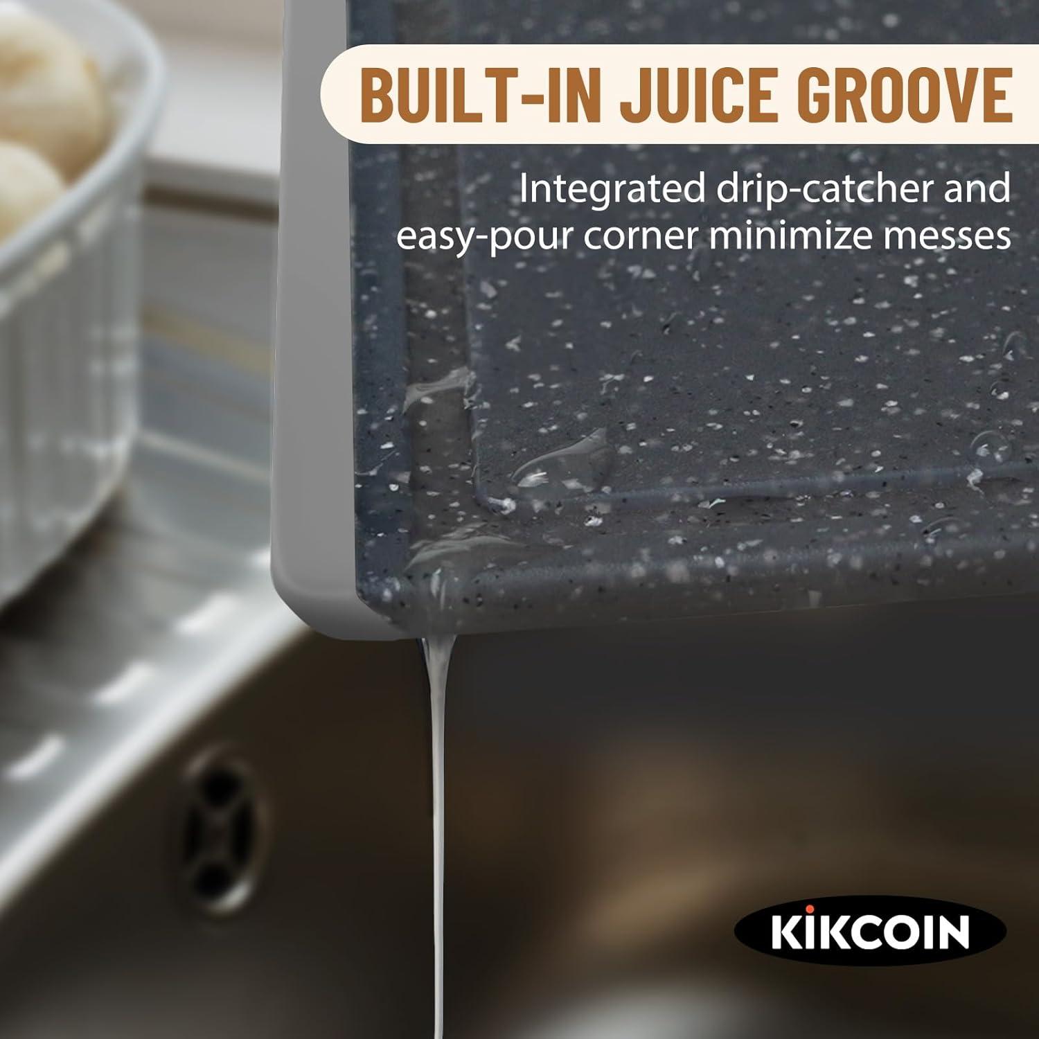 Plastic Cutting Coards For Kitchen, 3-Piece Large Cutting Board Set Dishwasher Safe Chopping Boards With Non-Slip Feet And Juice Grooves