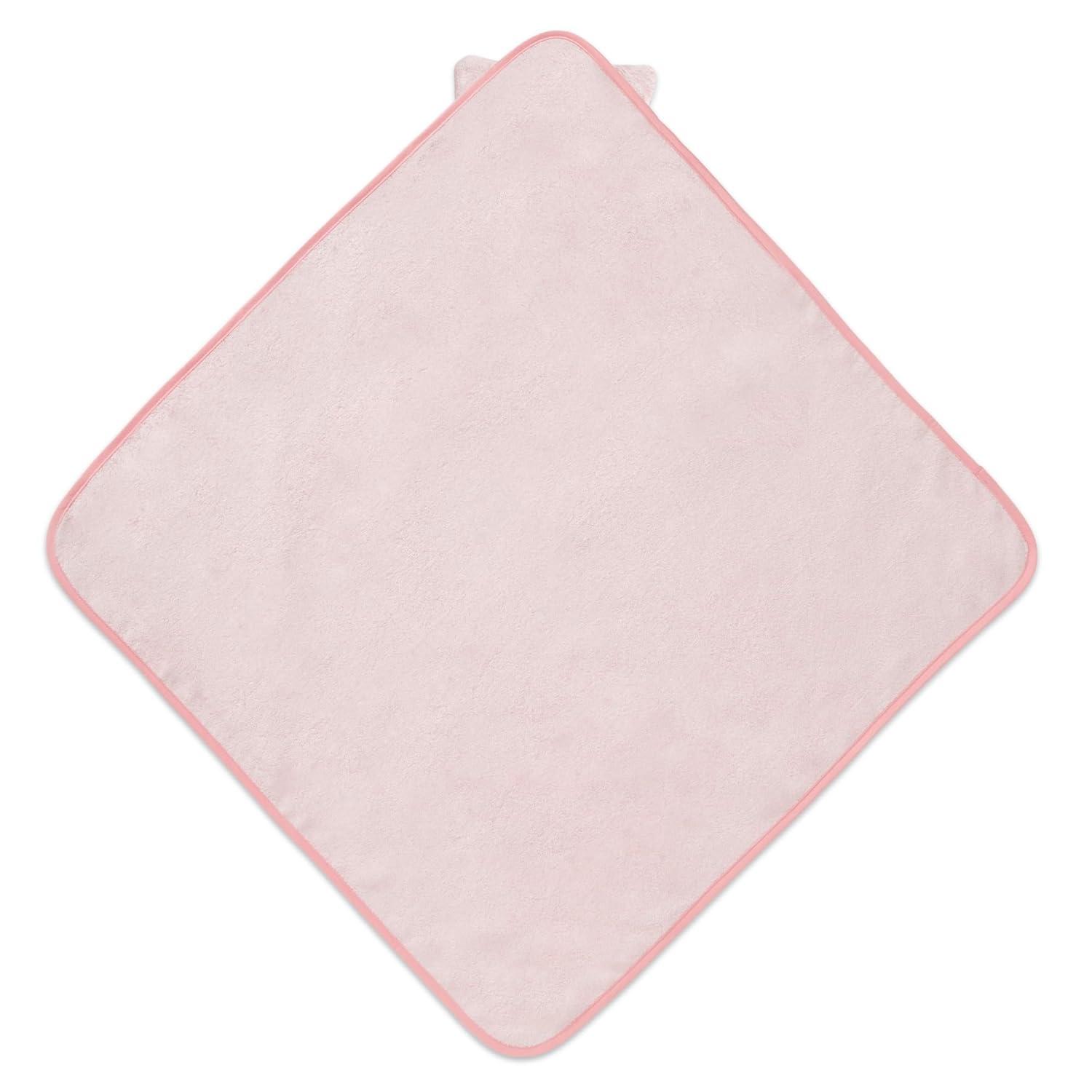 Delta Children Baby/Infant Hooded Bath Towel - Super Soft and Absorbent- Newborn Essential - Ideal Baby Registry/Shower Gift for Boys and Girls, Pink Cat