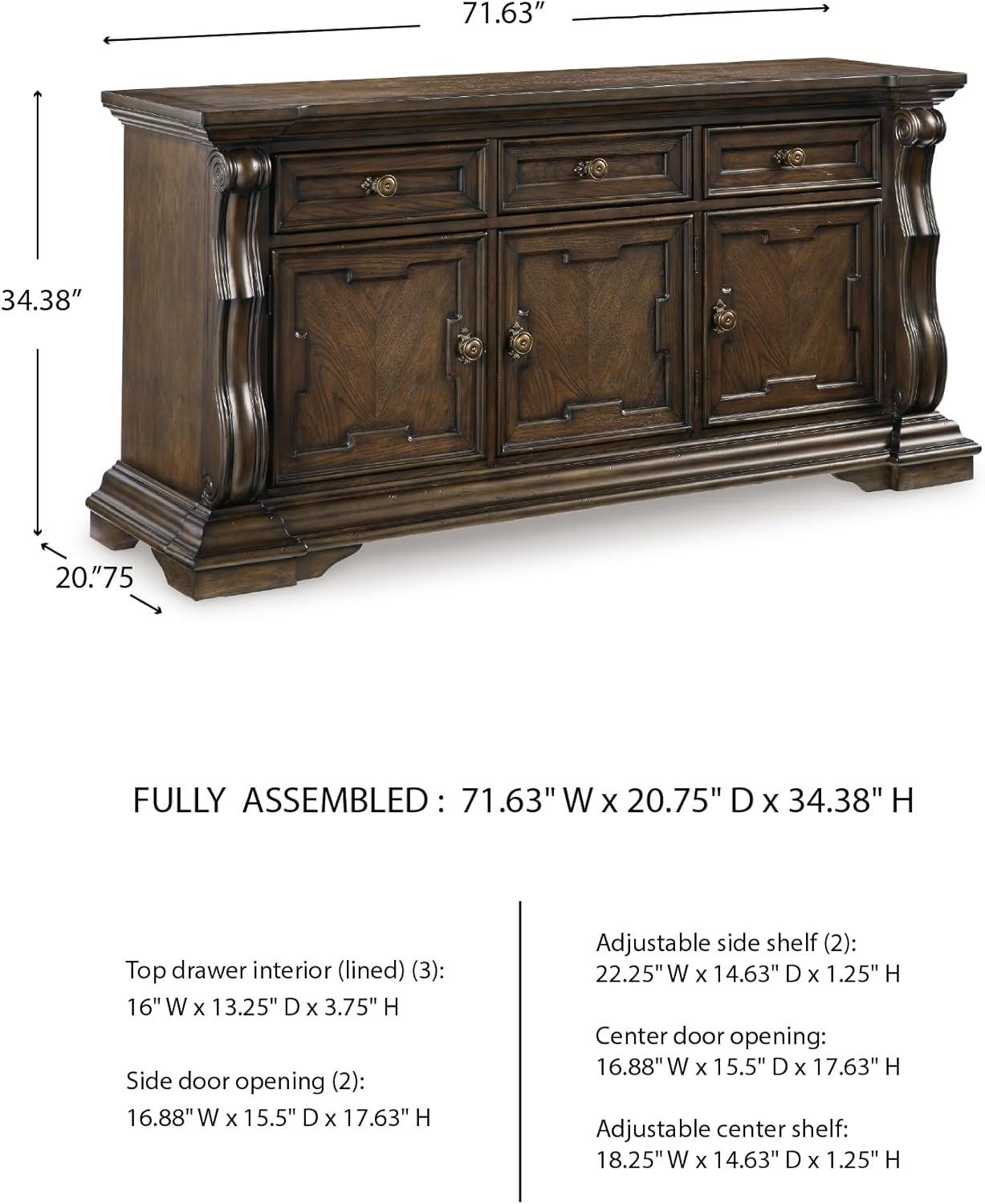 Signature Design by Ashley Maylee Dark Brown Dining Buffet