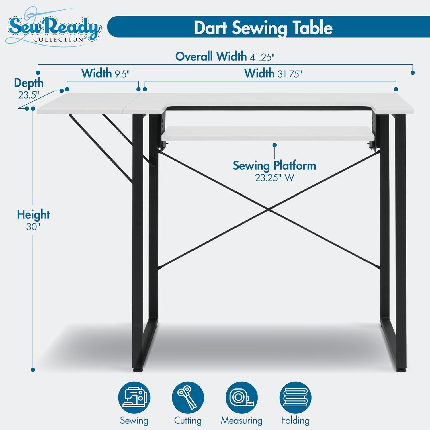 Sew Ready 41'' x 23'' Sewing Table with Sewing Machine Platform