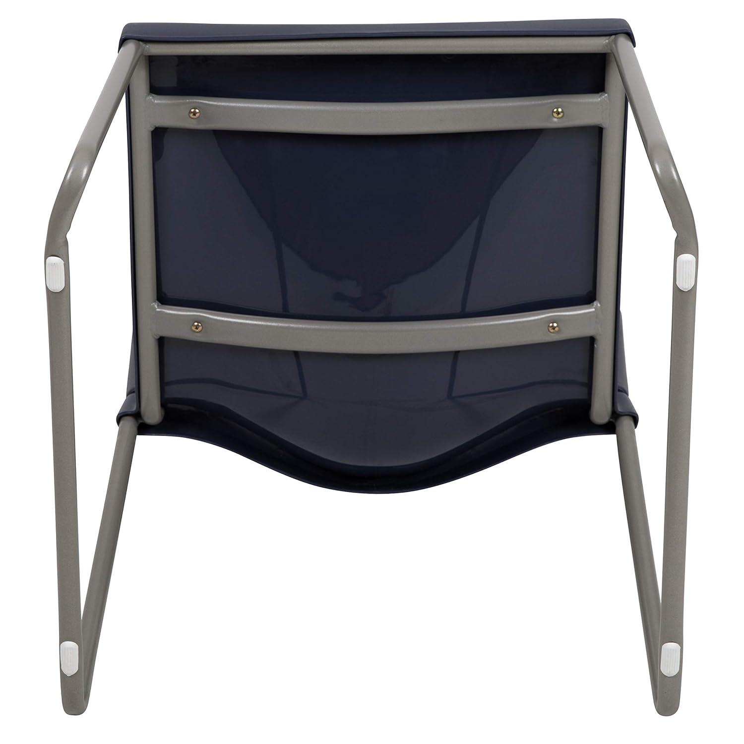 Flash Furniture Brielle Contoured Sled Base Stackable Waiting Room Chairs (Set of 5)