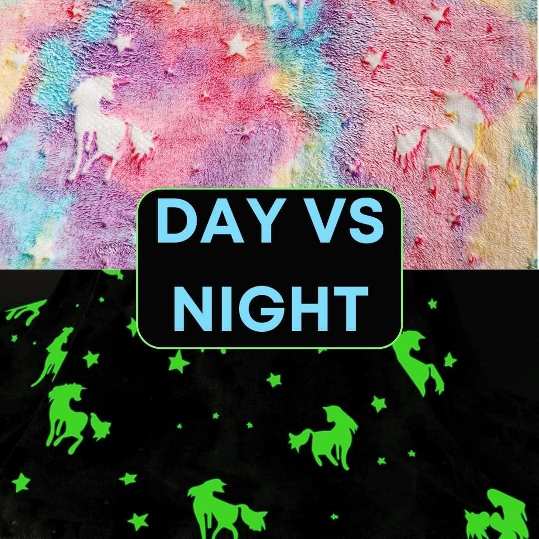 The Lakeside Collection Glow-in-the Dark Blankets - Unicorn