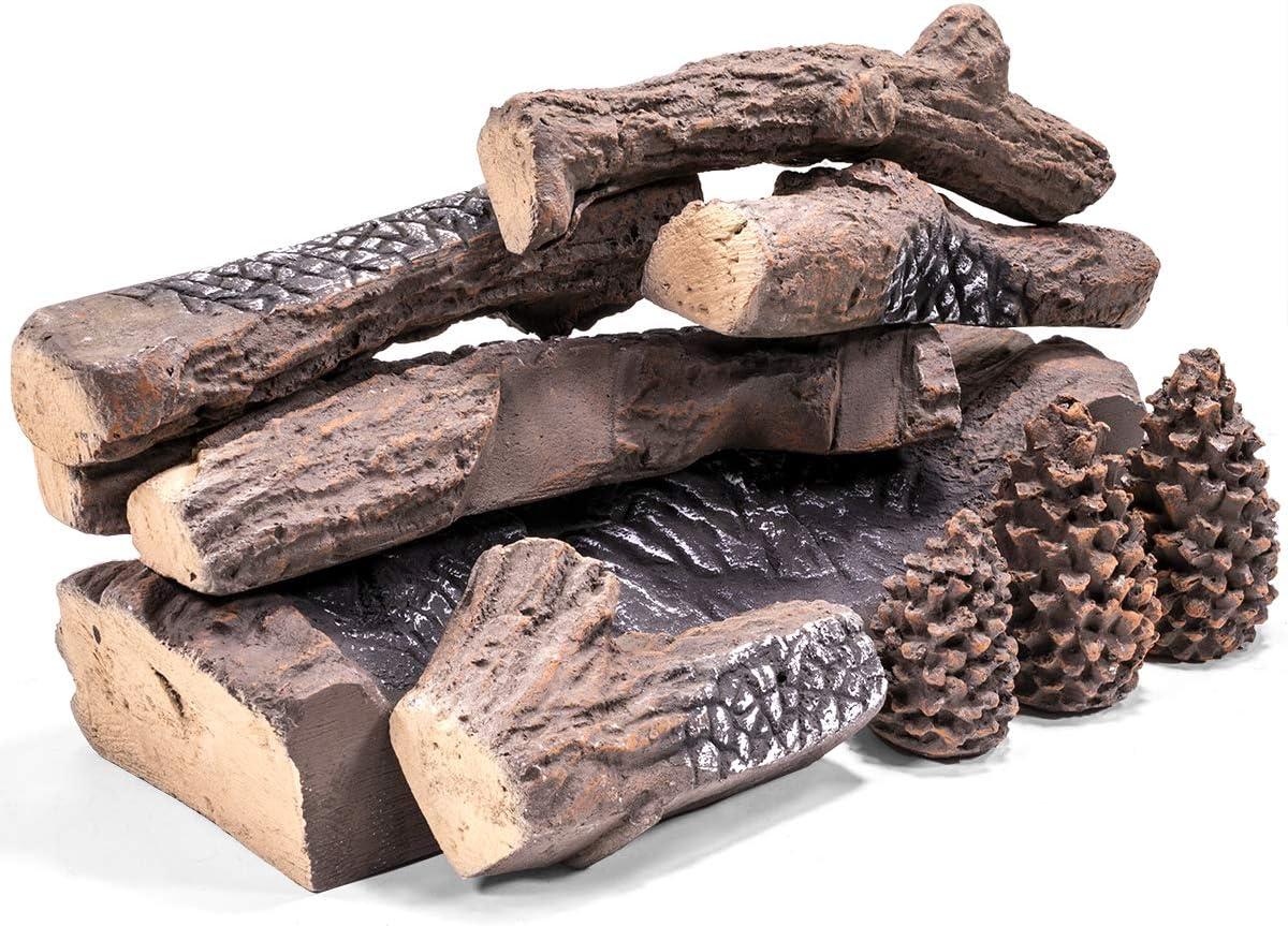 Loon Peak® Barnsdale 9 Piece Ceramic Decorative Logs