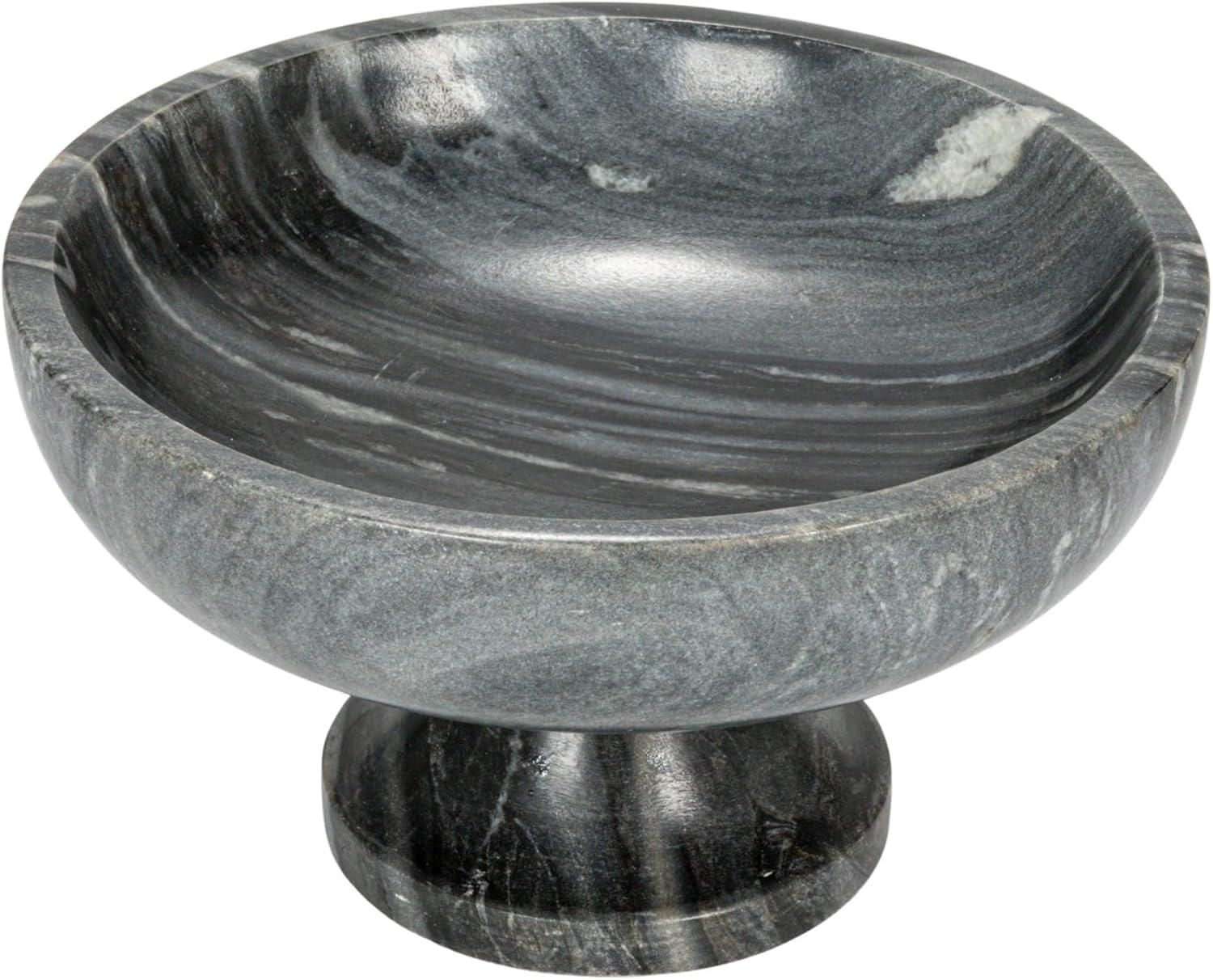 Grey Marble 8" Footed Pedestal Bowl