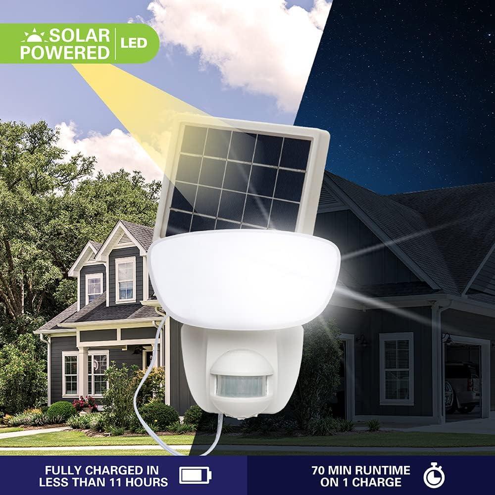 White Solar LED Security Flood Light with Motion Sensor