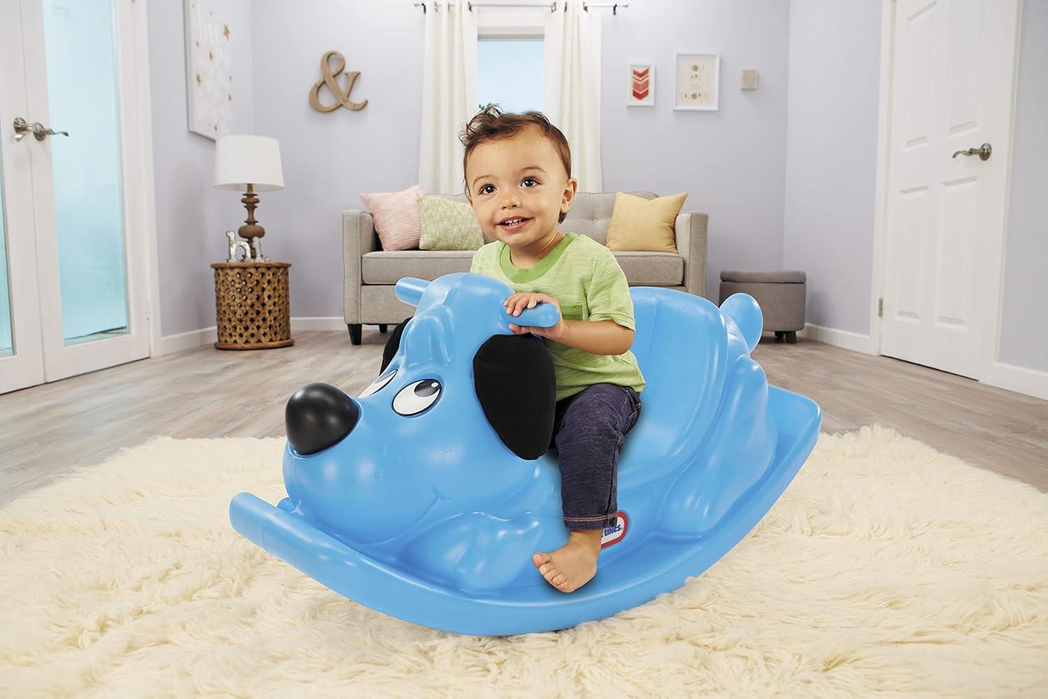 Little Tikes Rockin' Puppy in Blue, Toddler Ride-on Toy, Kids Ages 12 Months to 3 Years