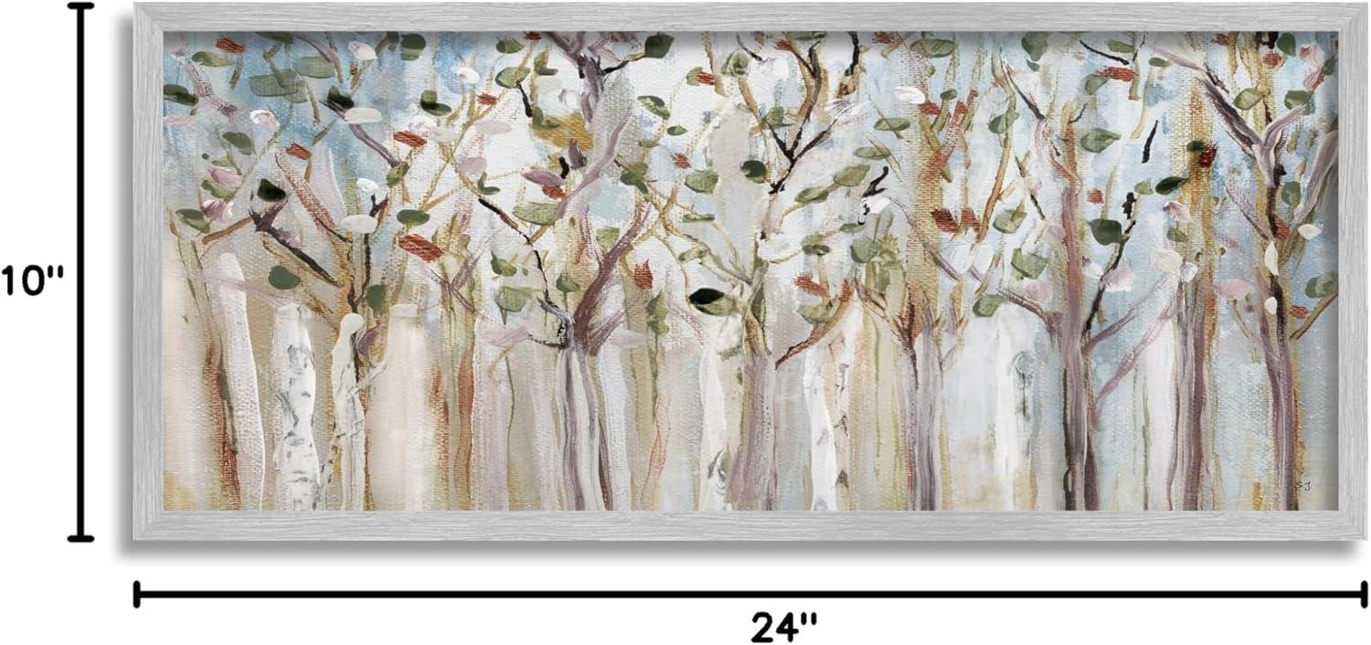 Stupell Industries Bare Branch Trees Birch Forest Fall Twigs Abstract Painting,24 x 10, Design by Sn Jill