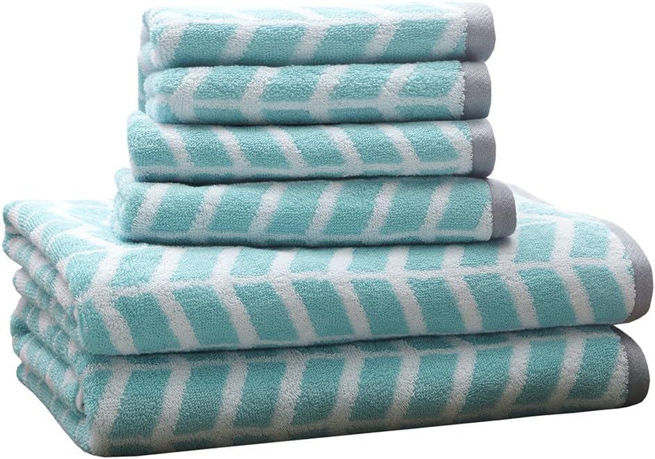 Intelligent Design Nadia Cotton Jacquard Bath Towel 6 Piece Set