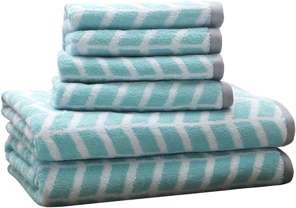 6pc Jacquard Bath Towel Set