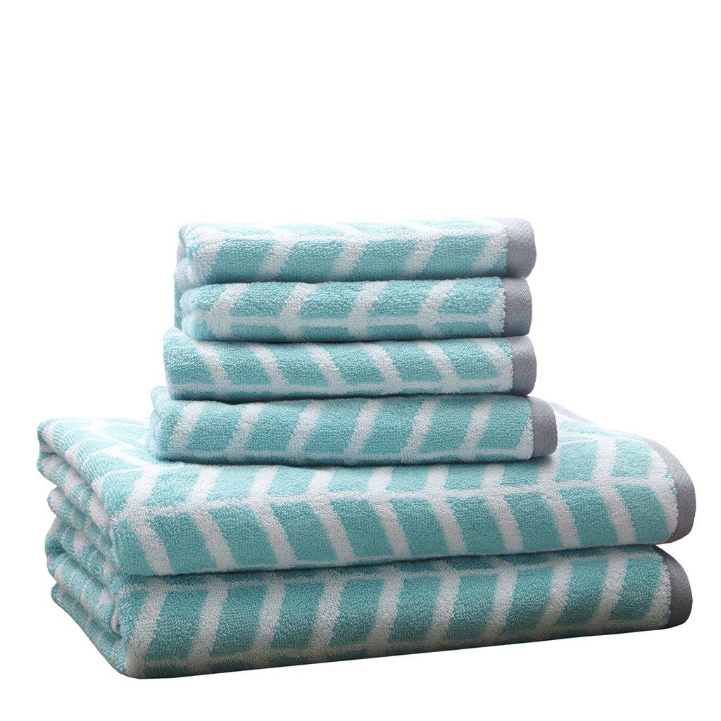 Intelligent Design Nadia Cotton Jacquard Bath Towel 6 Piece Set
