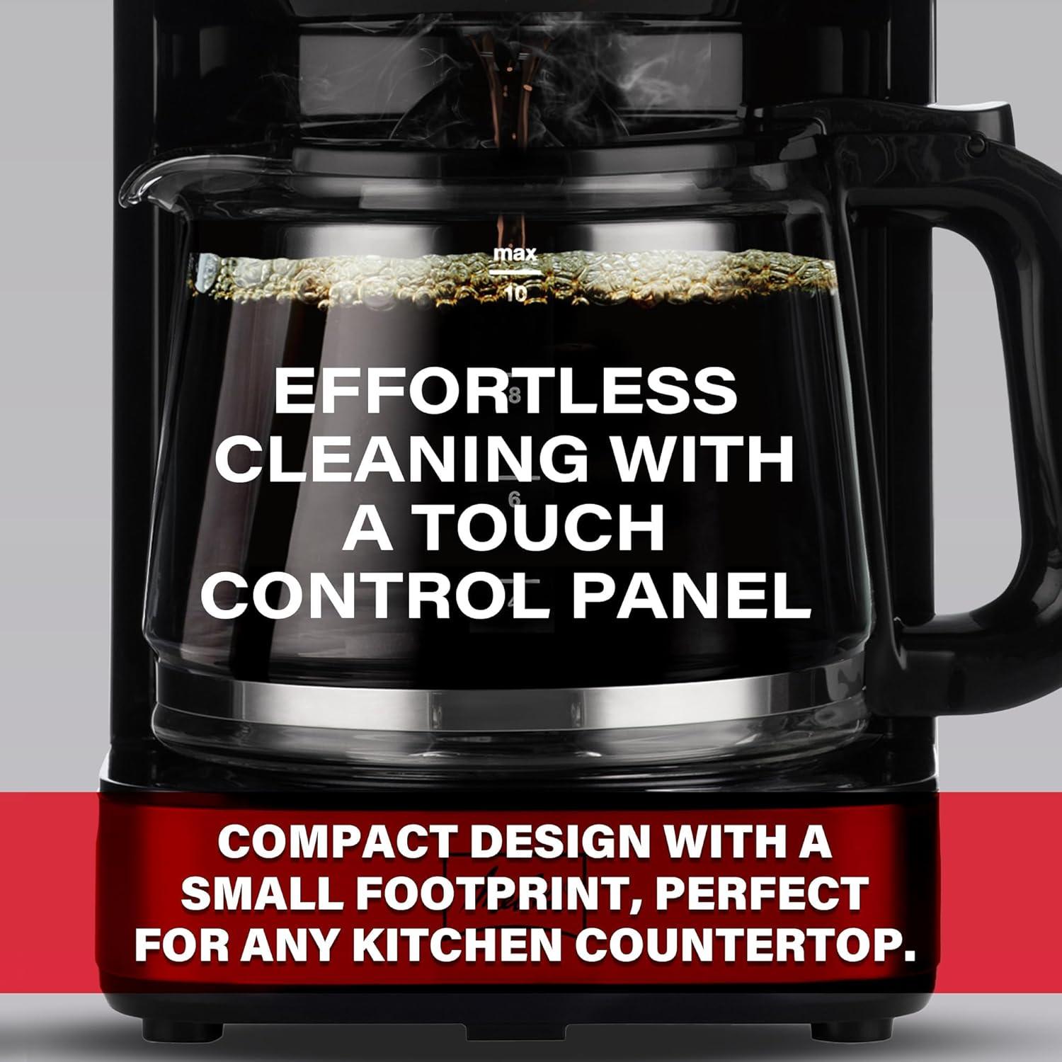 Melitta Aroma Tocco 10-cup Drip Coffee Maker With Glass Carafe And Touch Control Display