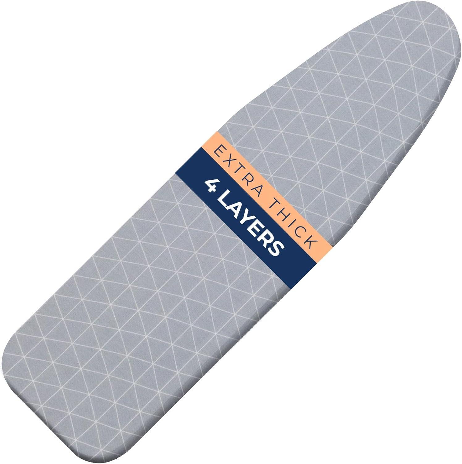 happhom 12 x 30 Tabletop Ironing Board Cover with Elasticized Edges, Fits Small, Table Top and Mini Boards