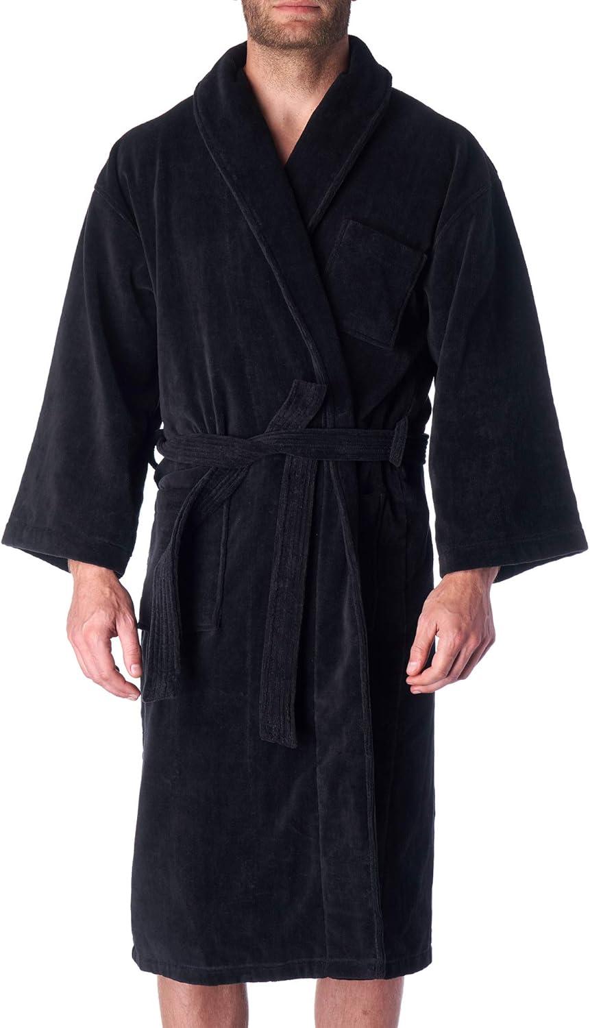 Alpine Swiss Pure Cotton Mens Terry Cloth Bathrobe Super Absorbent Spa Robe