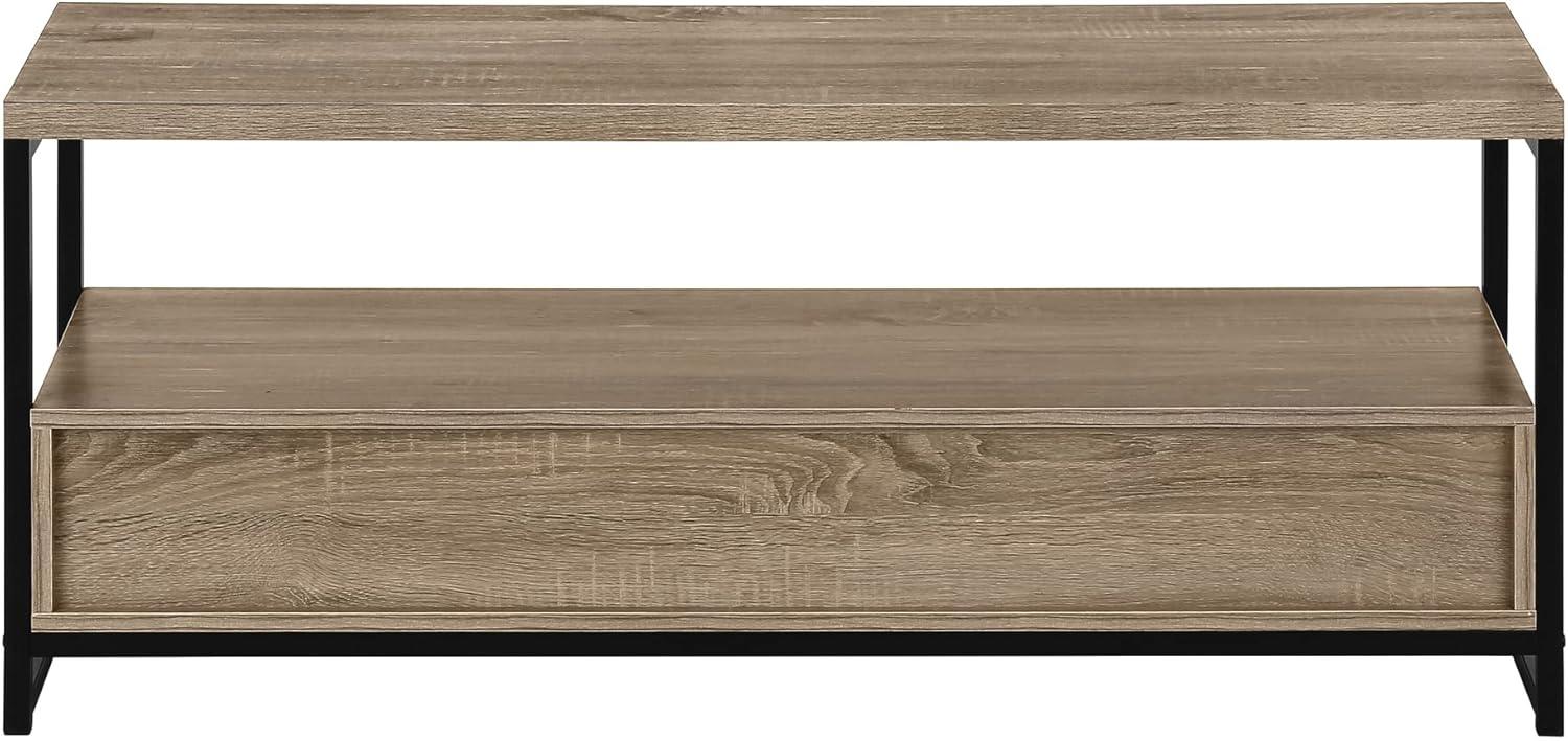 Ophelia & Co. Tv Stand, 48 Inch, Console, Media Entertainment Center, Storage Drawers, Living Room, Bedroom, Laminate, Metal, Contemporary, Modern