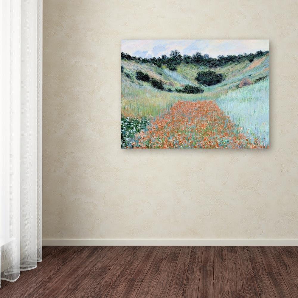 Trademark Fine Art 'Poppy Field Near Giverny' Canvas Art by Monet