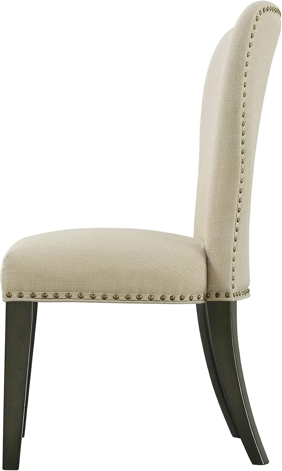 Savoy Cream Faux Leather Upholstered Side Chairs, Set of 2