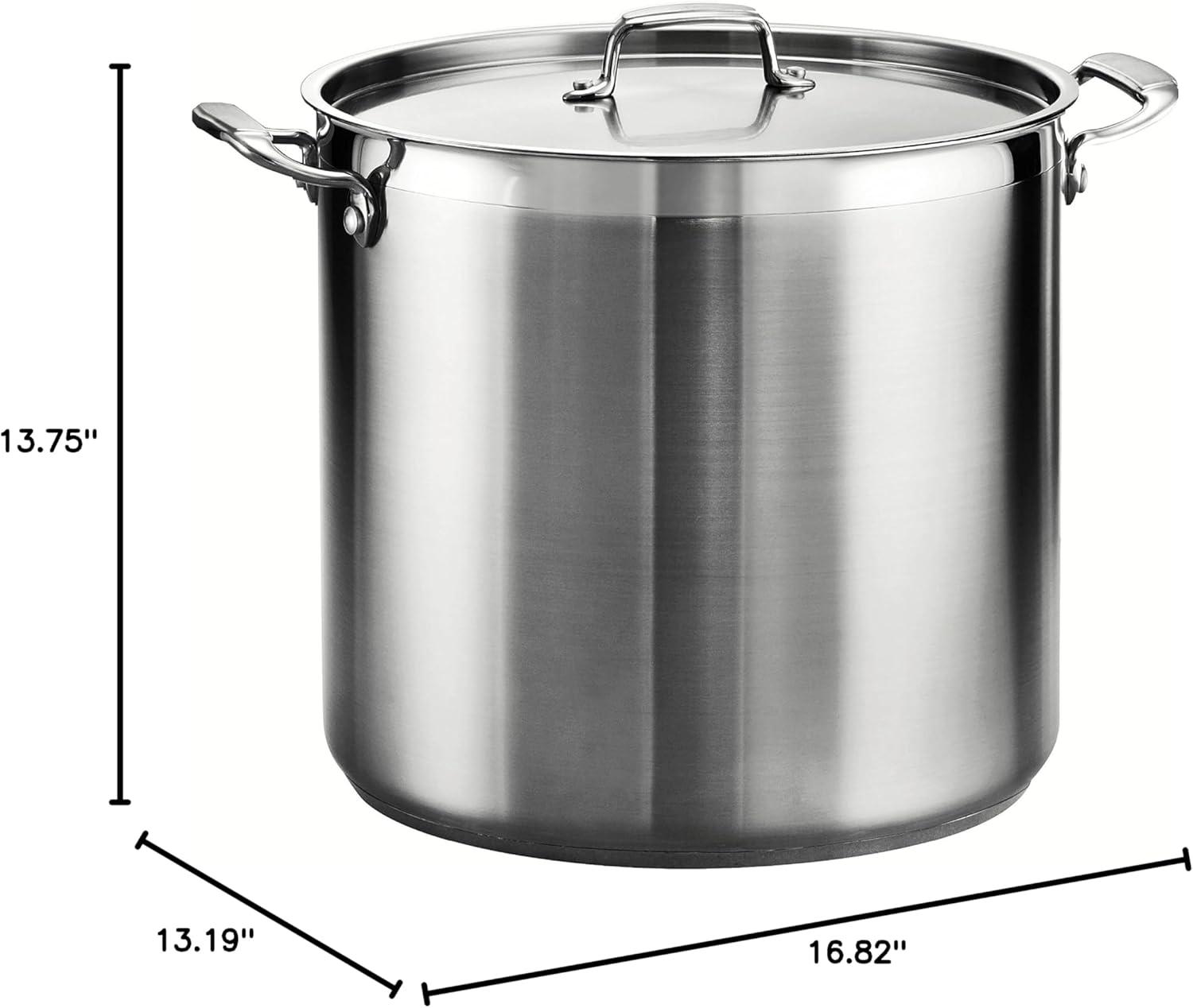 Tramontina 24-Quart Stainless Steel Covered Stock Pot