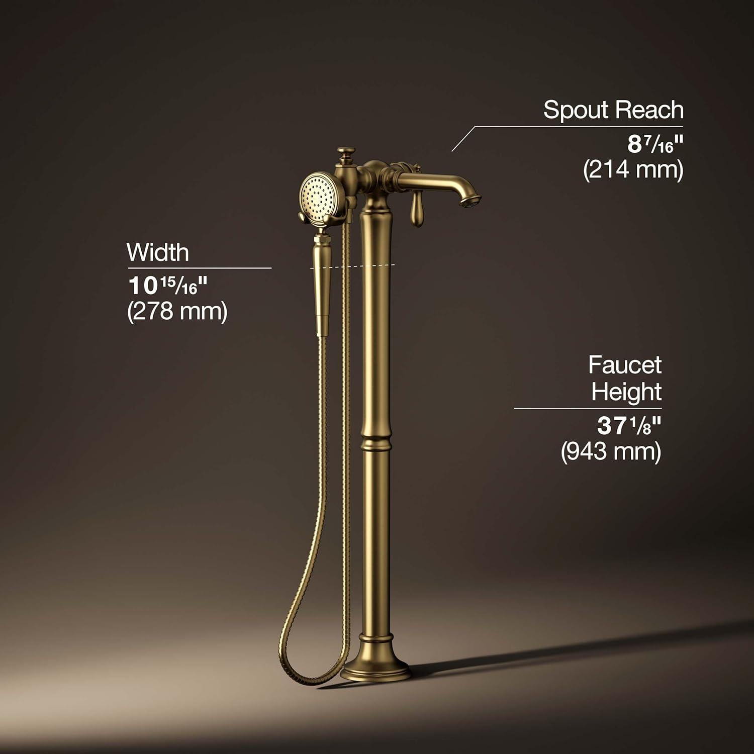 Artifacts® Single Handle Floor Mounted Clawfoot Tub Faucet