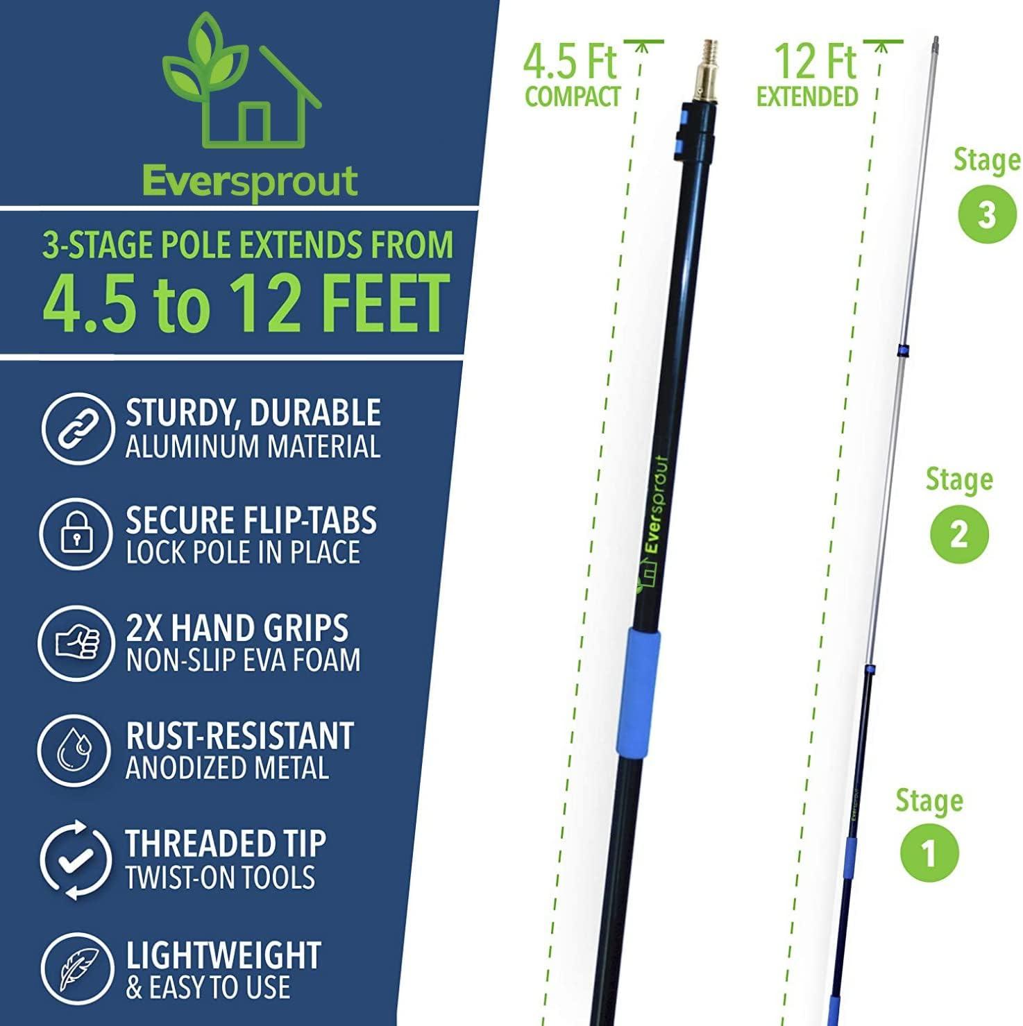 EVERSPROUT 5-to-12 Foot Duster 3-Pack with Extension-Pole