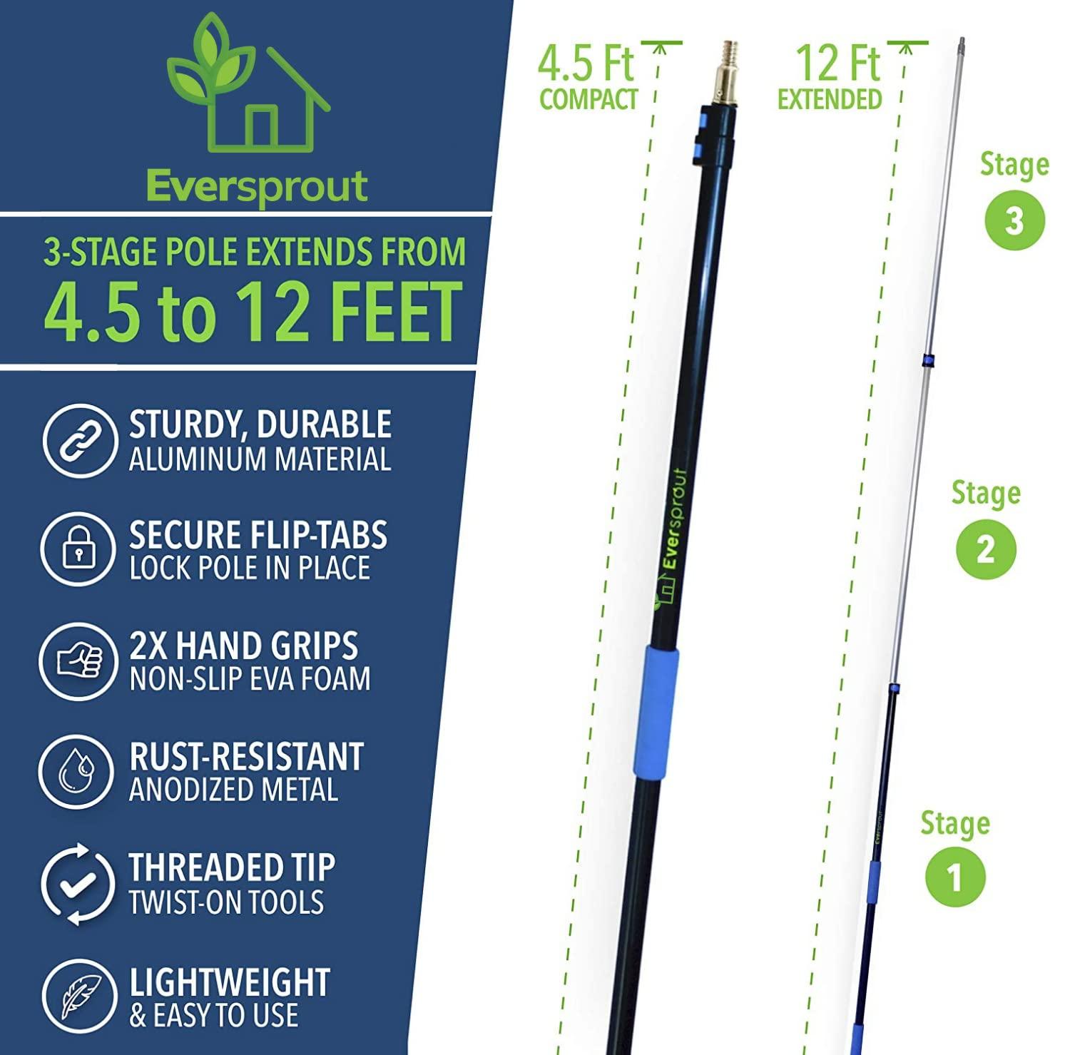 EVERSPROUT 5-to-12 Foot Duster 3-Pack with Extension-Pole