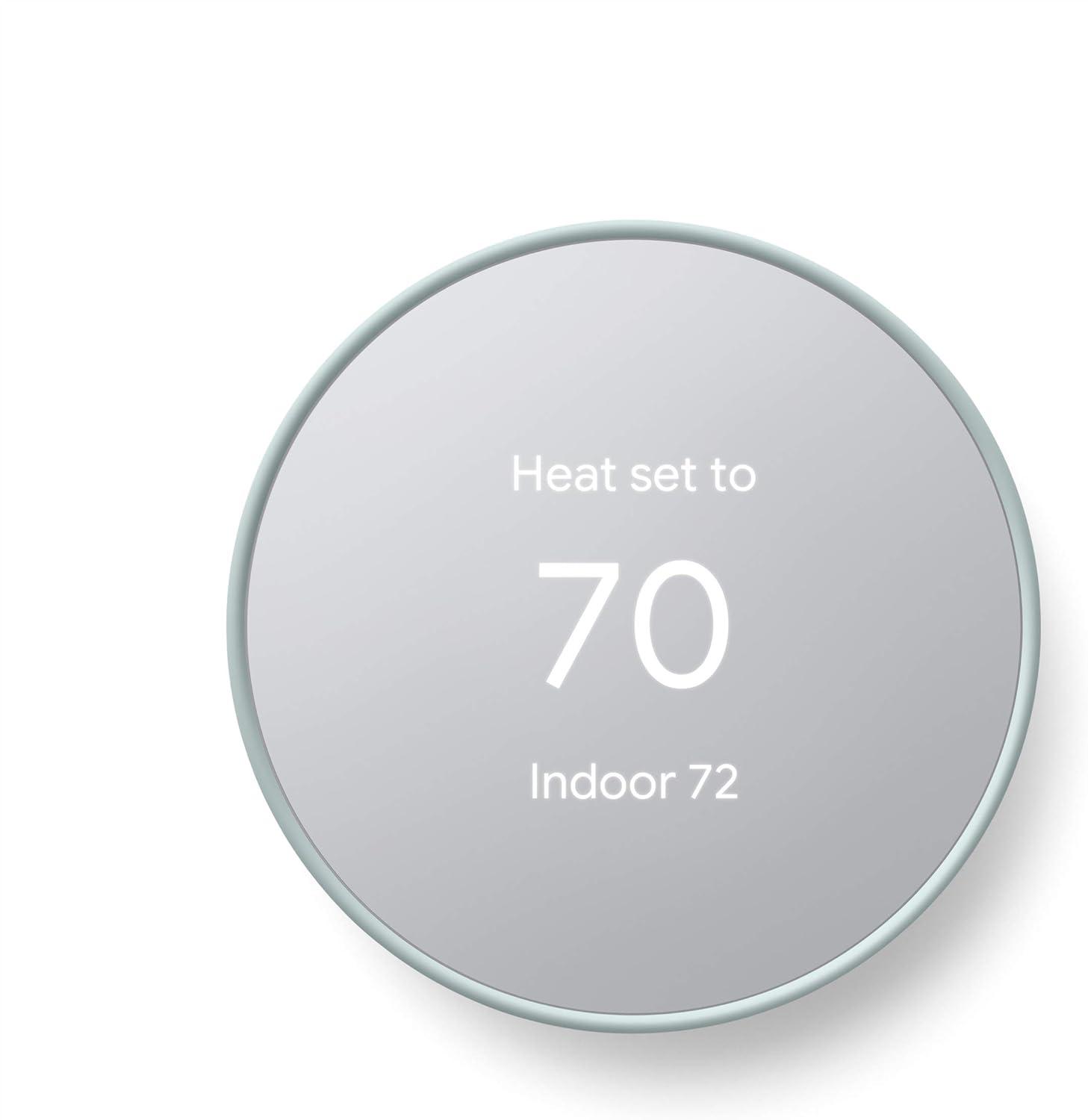 Fog Round Programmable Digital Smart Thermostat with Mounting Hardware