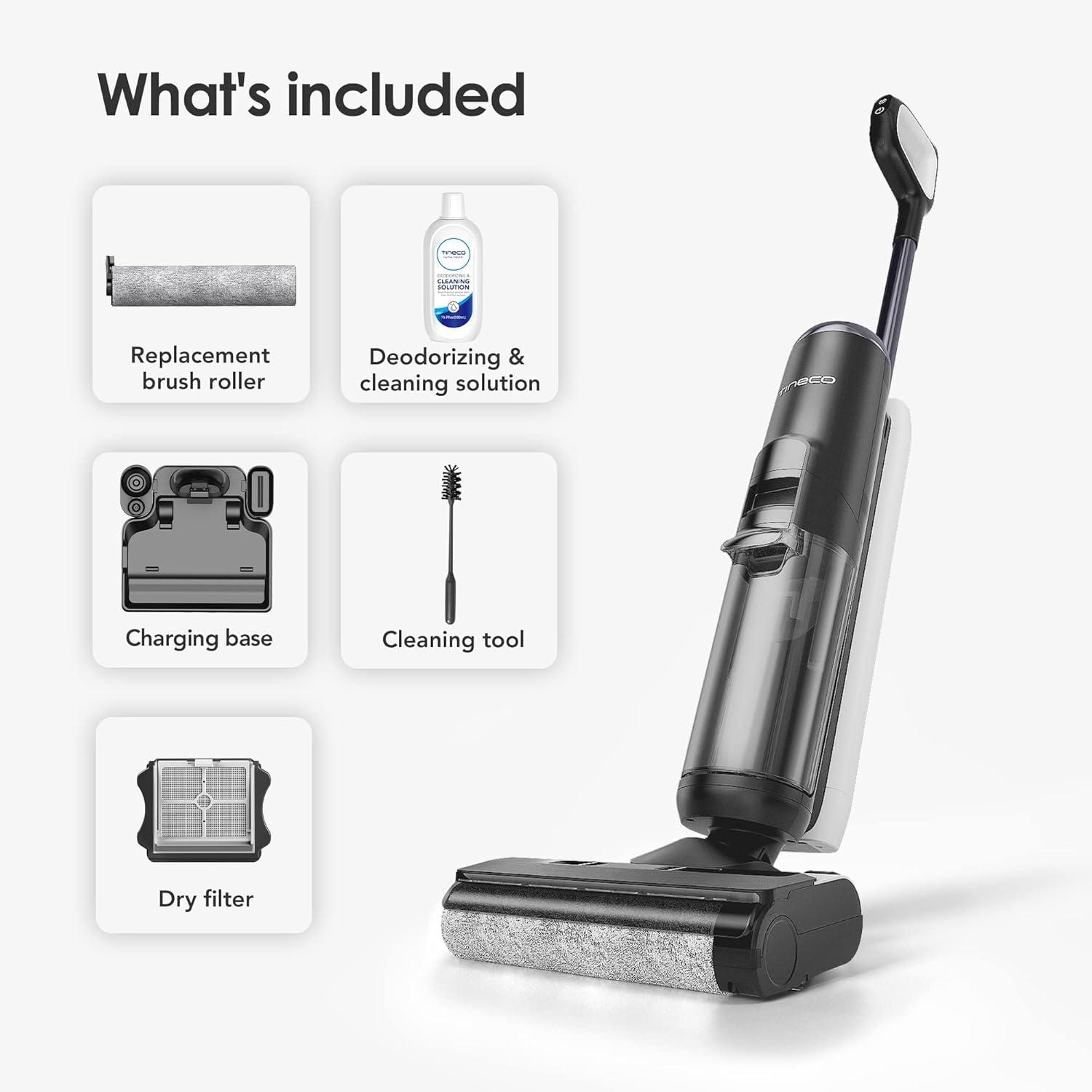 Black Cordless Wet Dry Vacuum with LCD Display