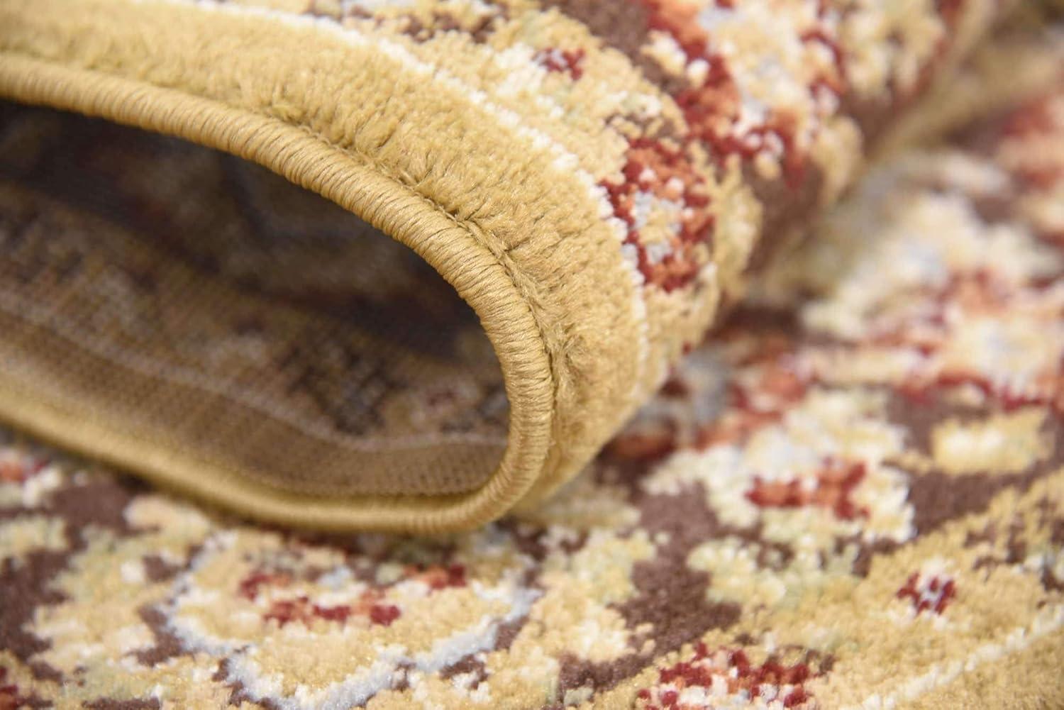 Unique Loom 4' 1 x 4' 1 Square Tan Voyage Asheville Area Rug