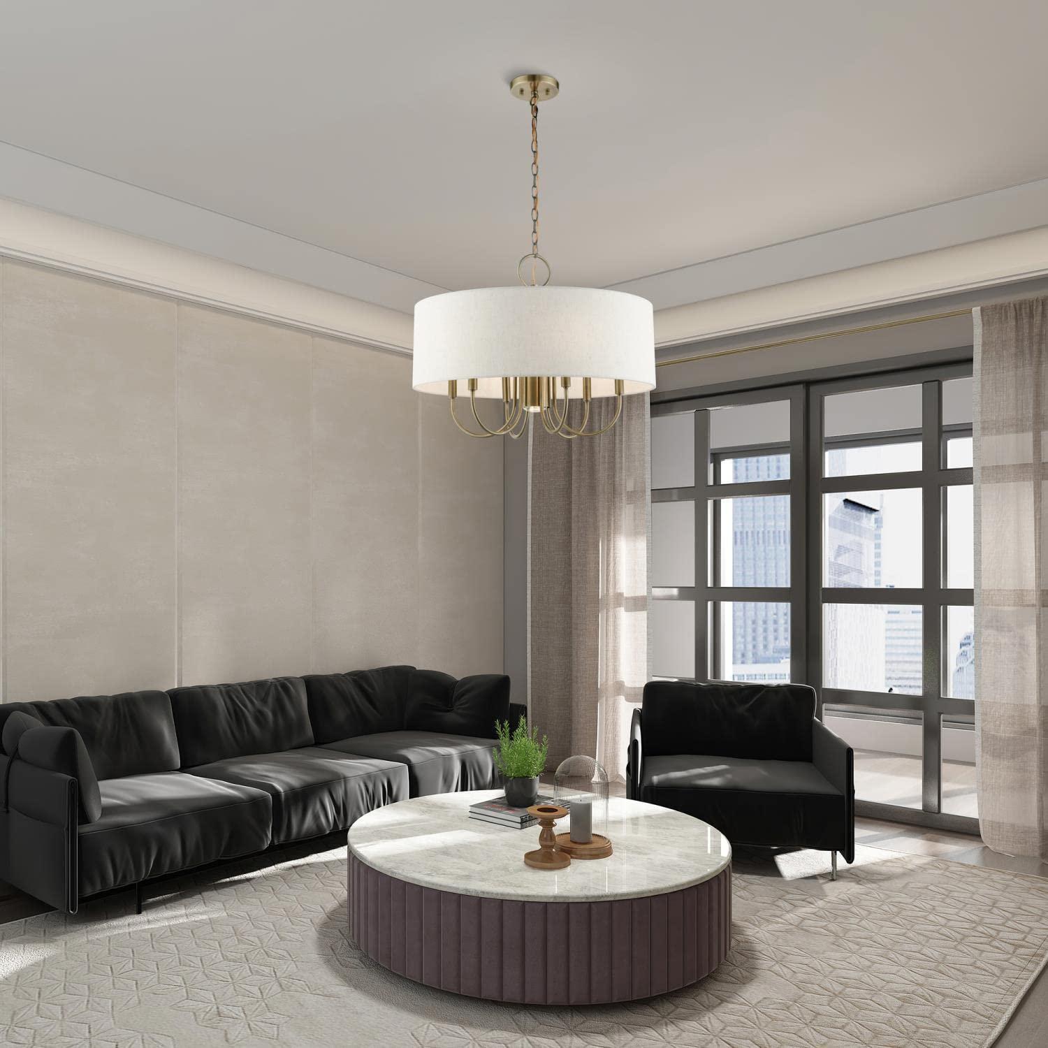 Dovecove Winscombe Shaded Drum Chandelier