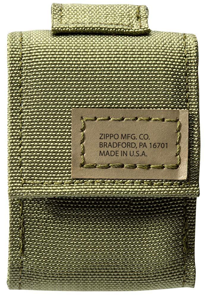 Zippo Lighter with MOLLE Green Pouch, 1.44" x 2.25"