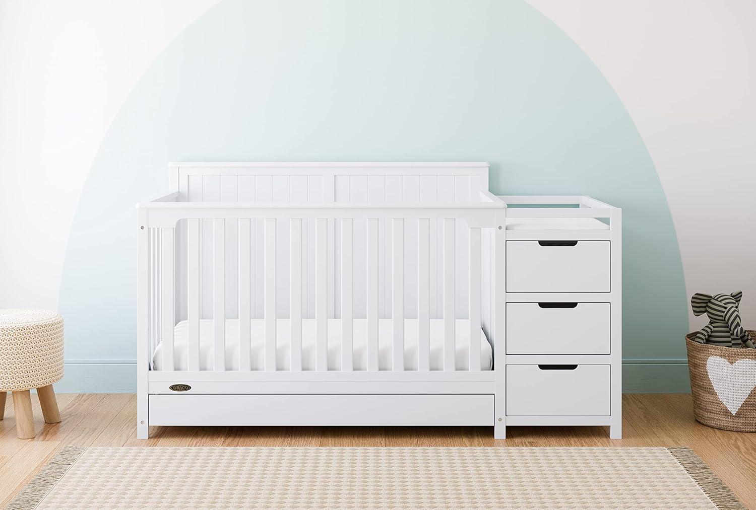 Graco Hadley 5-in-1 Convertible Crib and Changer with Storage