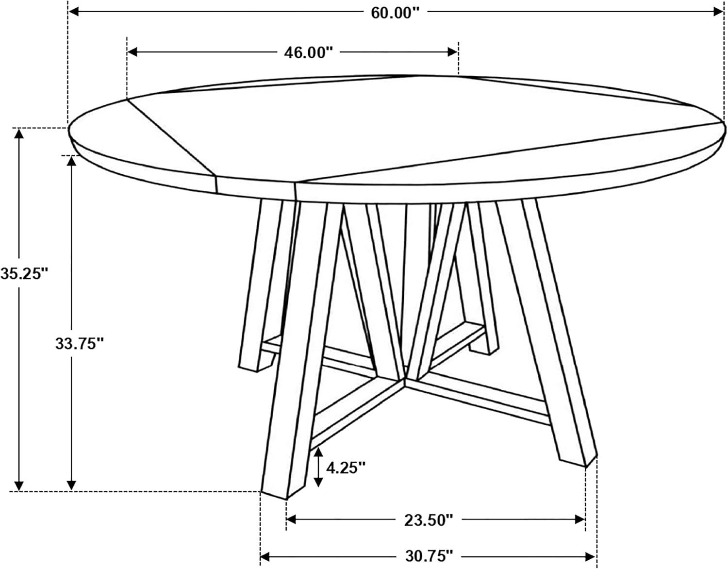 Coaster Farmhouse 7-Piece Wood Counter Height Dining Set in Gray