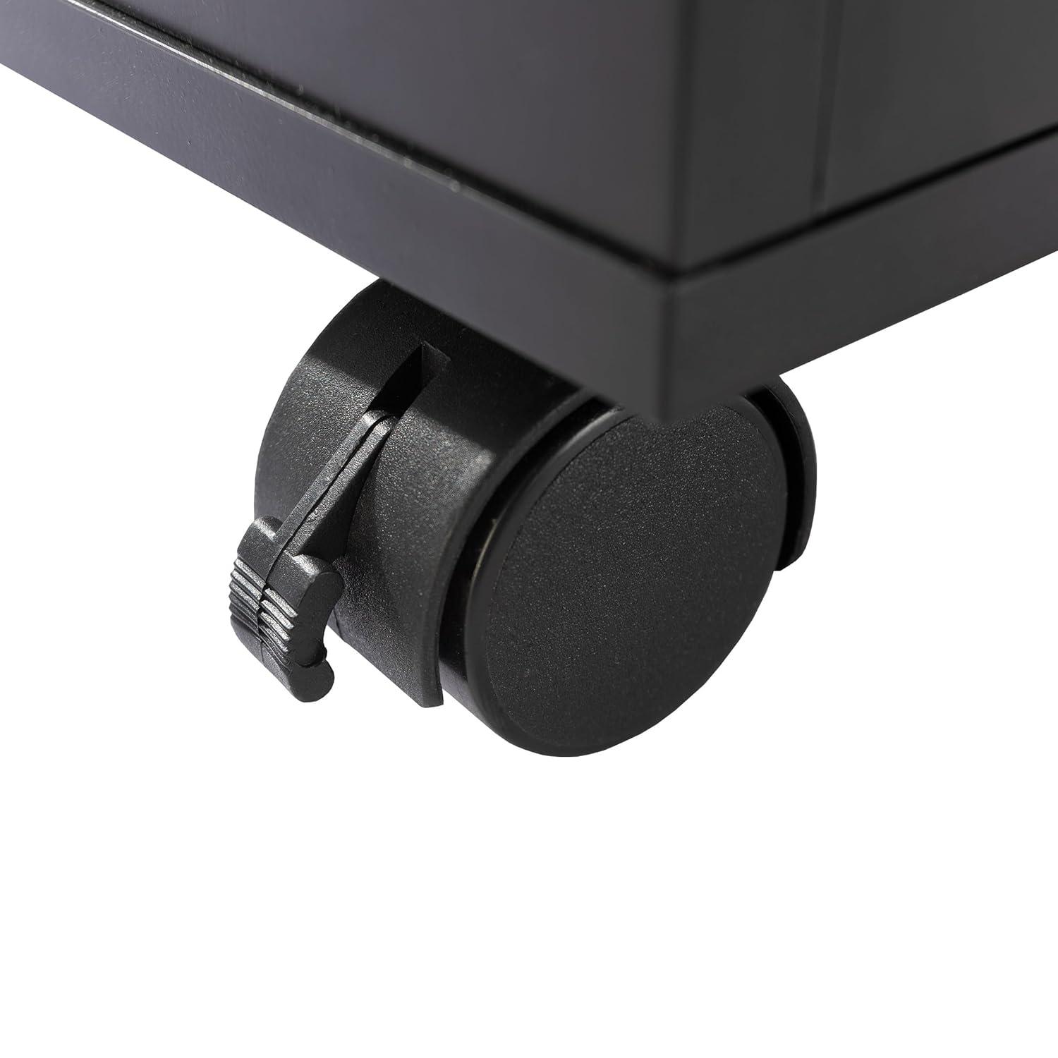 Lavish Home 2-Drawer File Cabinet with Lock and Rolling Wheels (Black)