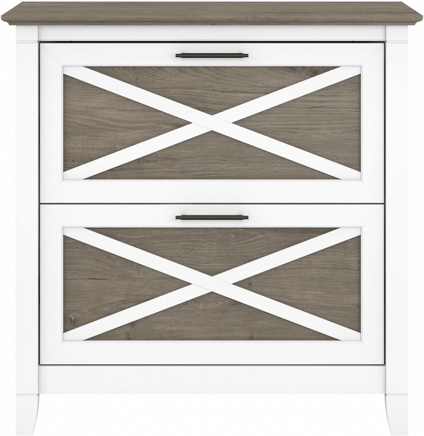 Gracie Oaks Lateral File Cabinet, Modern Farmhouse 2 Drawer File Cabinet For Home Office