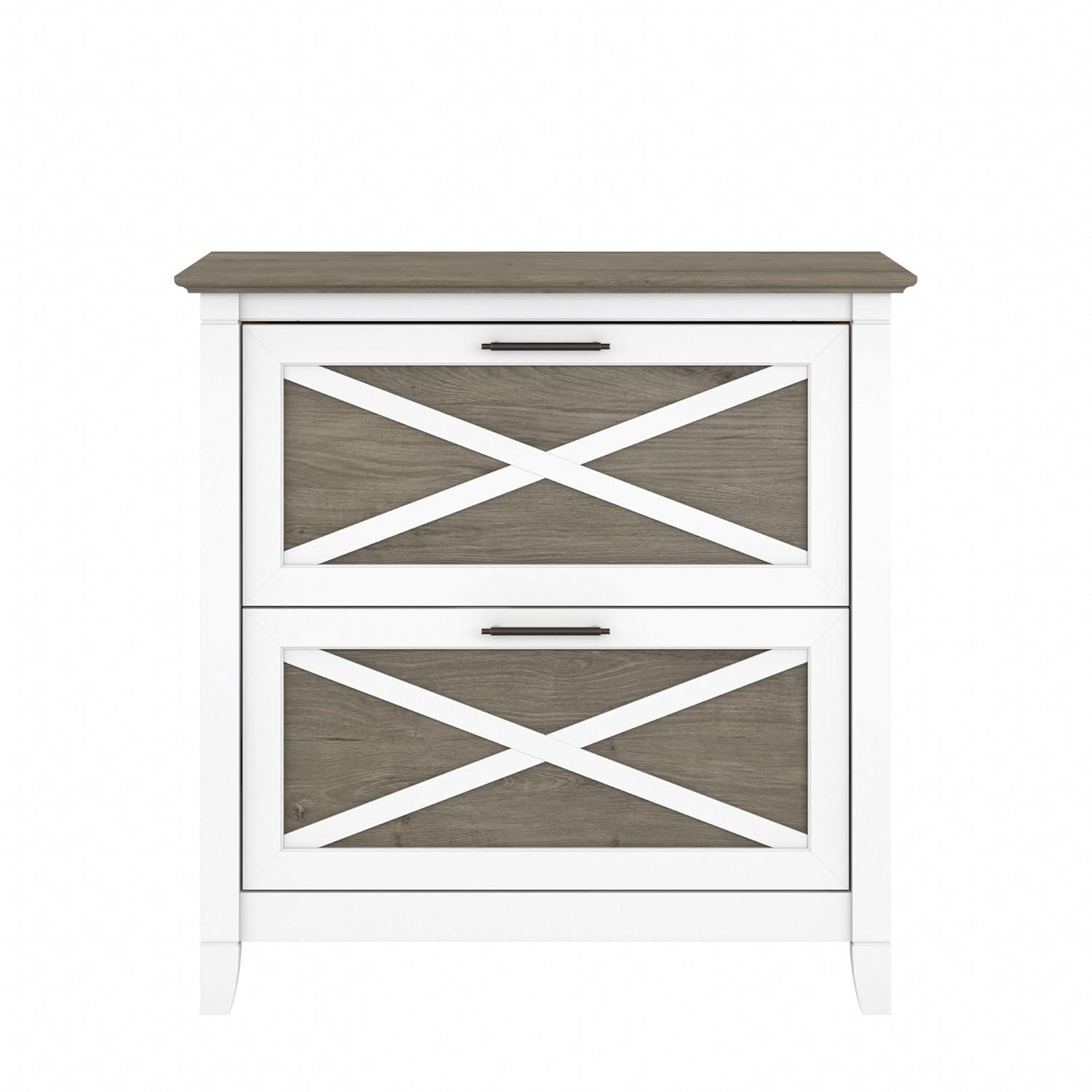 Gracie Oaks Lateral File Cabinet, Modern Farmhouse 2 Drawer File Cabinet For Home Office