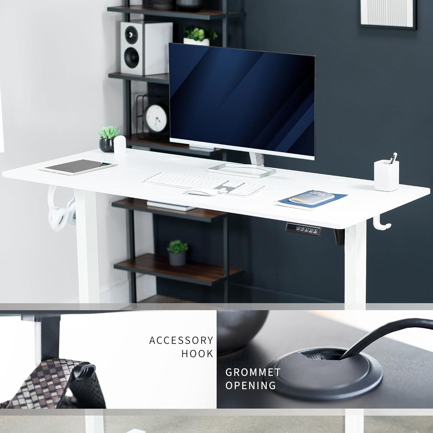 Vivo VIVO 55" x 24" Electric Sit Stand Desk, Height Adjustable Workstation (E155TB series)