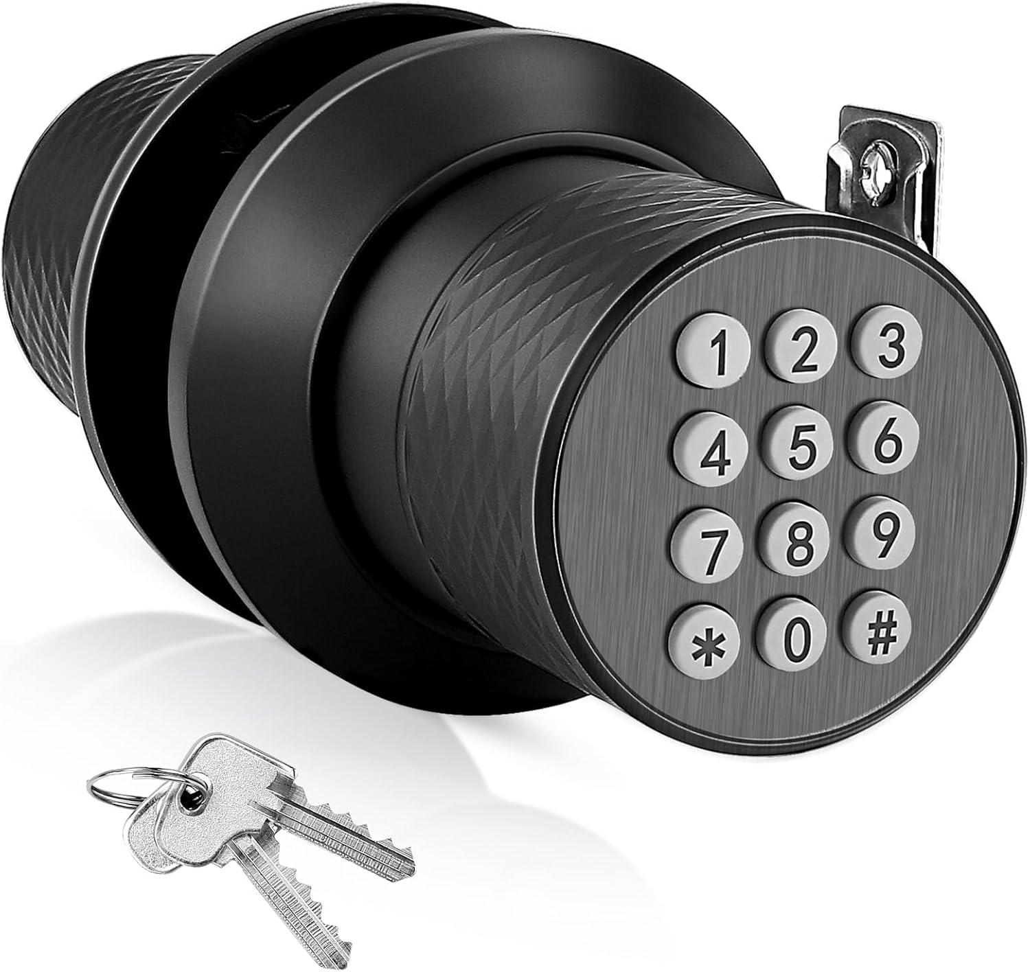 Smart Lock,Keyless Smart Lock Digital Door Lock with Keypad, Waterproof Electronic Keypad Door Lock with Spare Keys, Great for Home, Hotel and Office