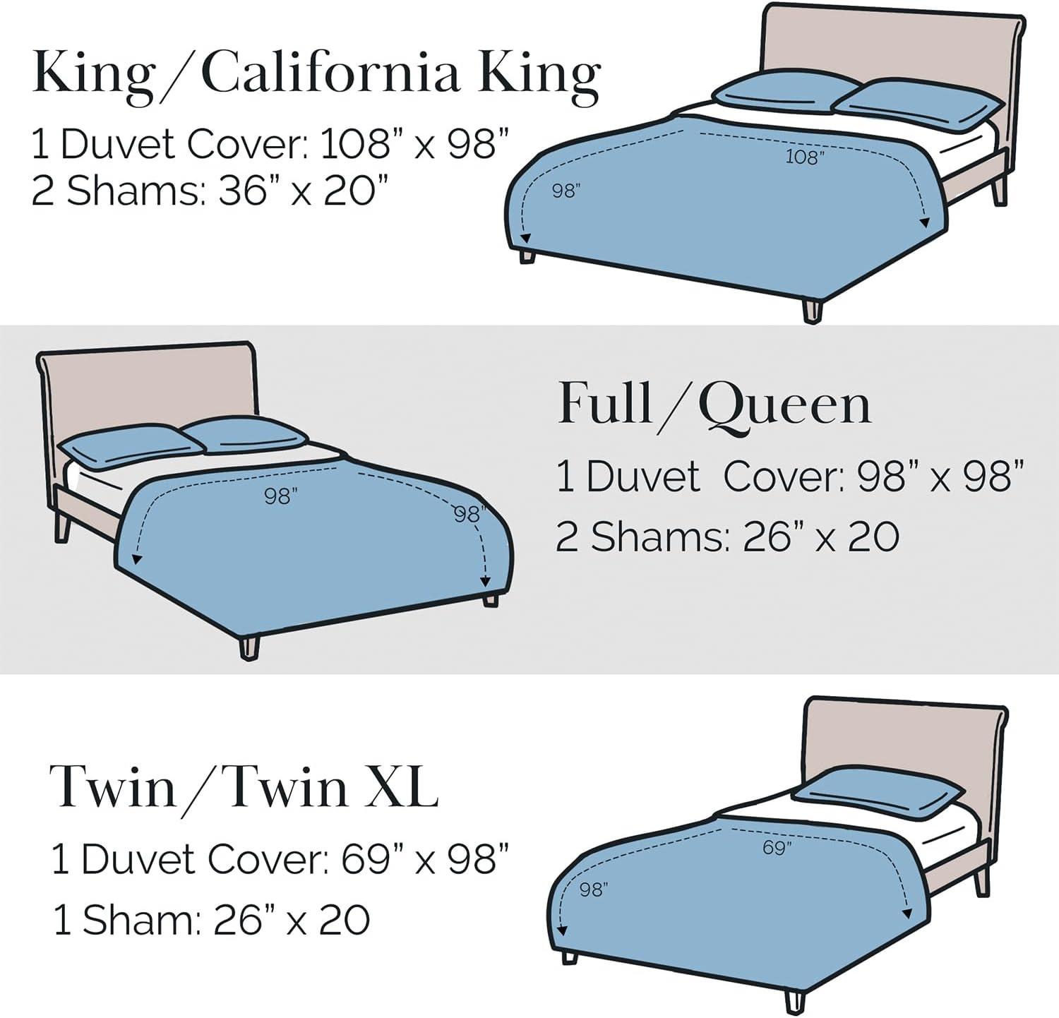 Southshore Fine Linens® - 3 Piece Oversized Duvet Cover Set - BRIGHT WHITE - Full / Queen