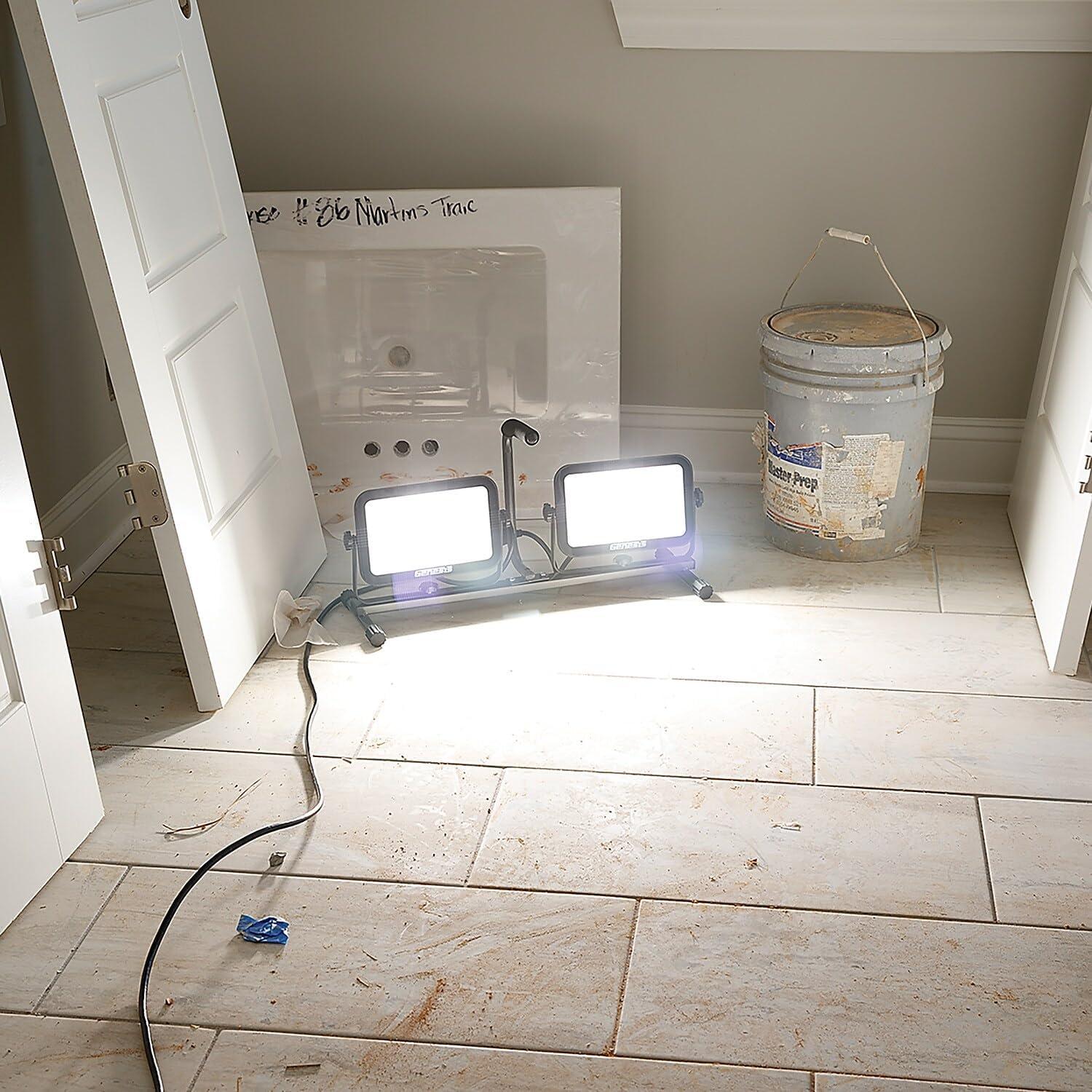 Genesis 72" Dual-Head LED Work Light with Tripod Stand