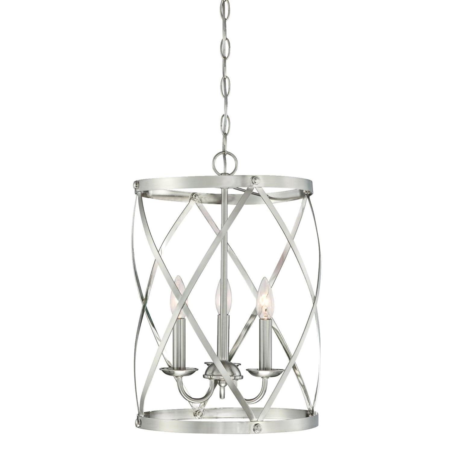 Westinghouse Lighting Westinghouse Isadora Three-Light Indoor Chandelier, Brushed Nickel Finish