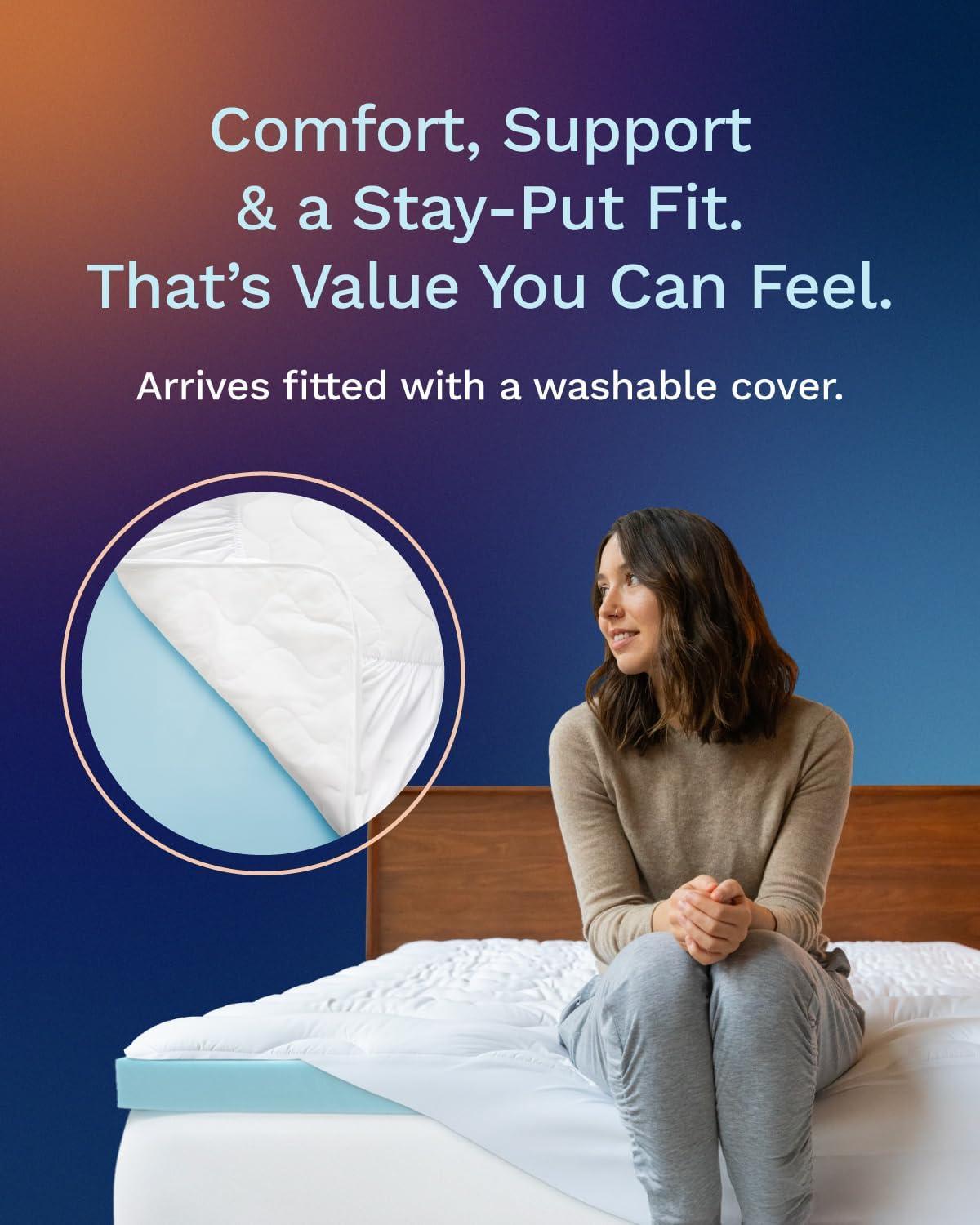 Mattress Topper - 3 Inch - CertiPUR-US Certified Gel Memory Foam - Reflex by Viscosoft  Full