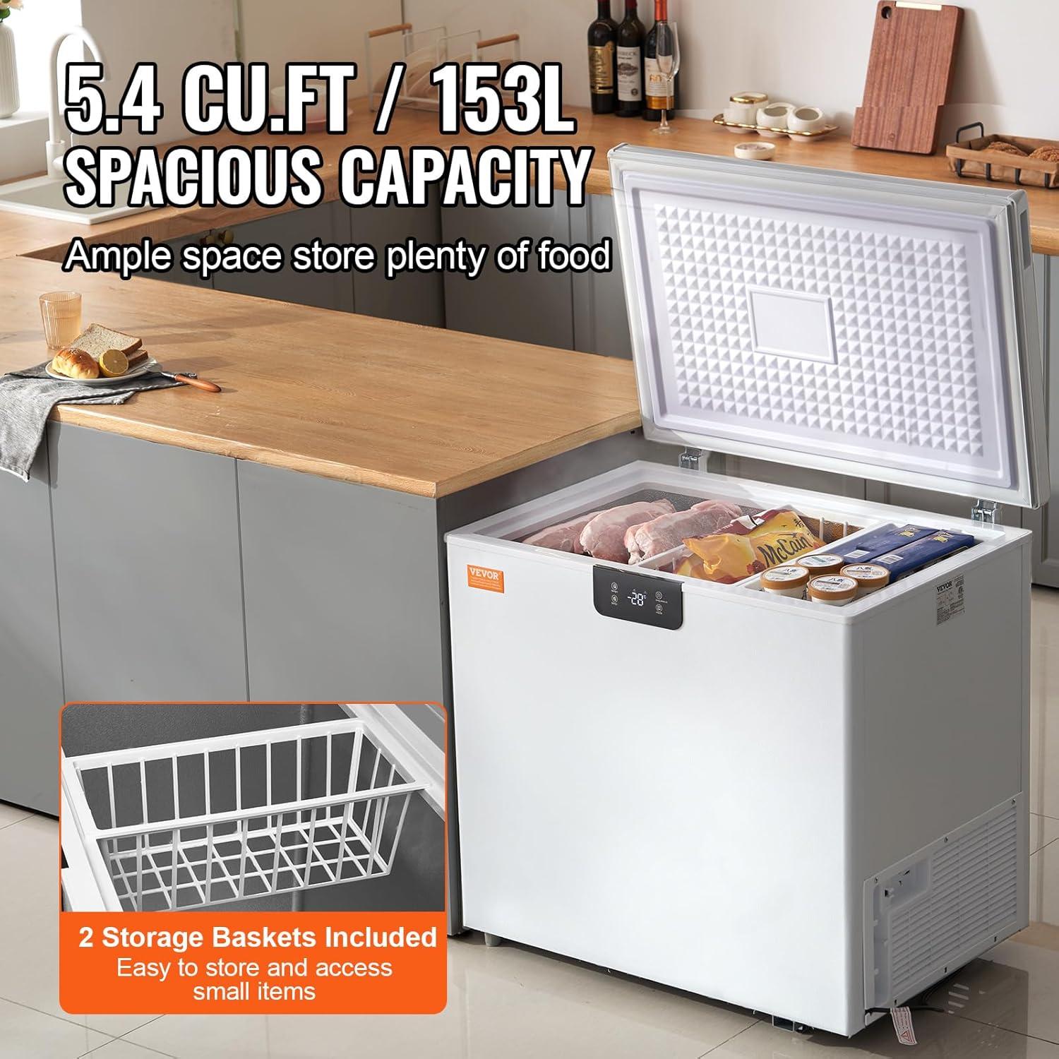 5.4 Cubic Feet Freezer with Adjustable Temperature Controls