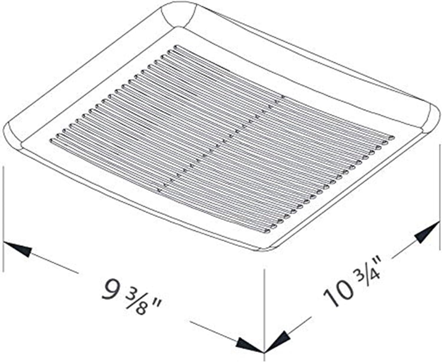 Delta Breez Slim Ventilation Exhaust Bathroom Fan 70 CFM Energy Efficient Quiet Operation Motor with Dual Speed and LED Indicator Light, White
