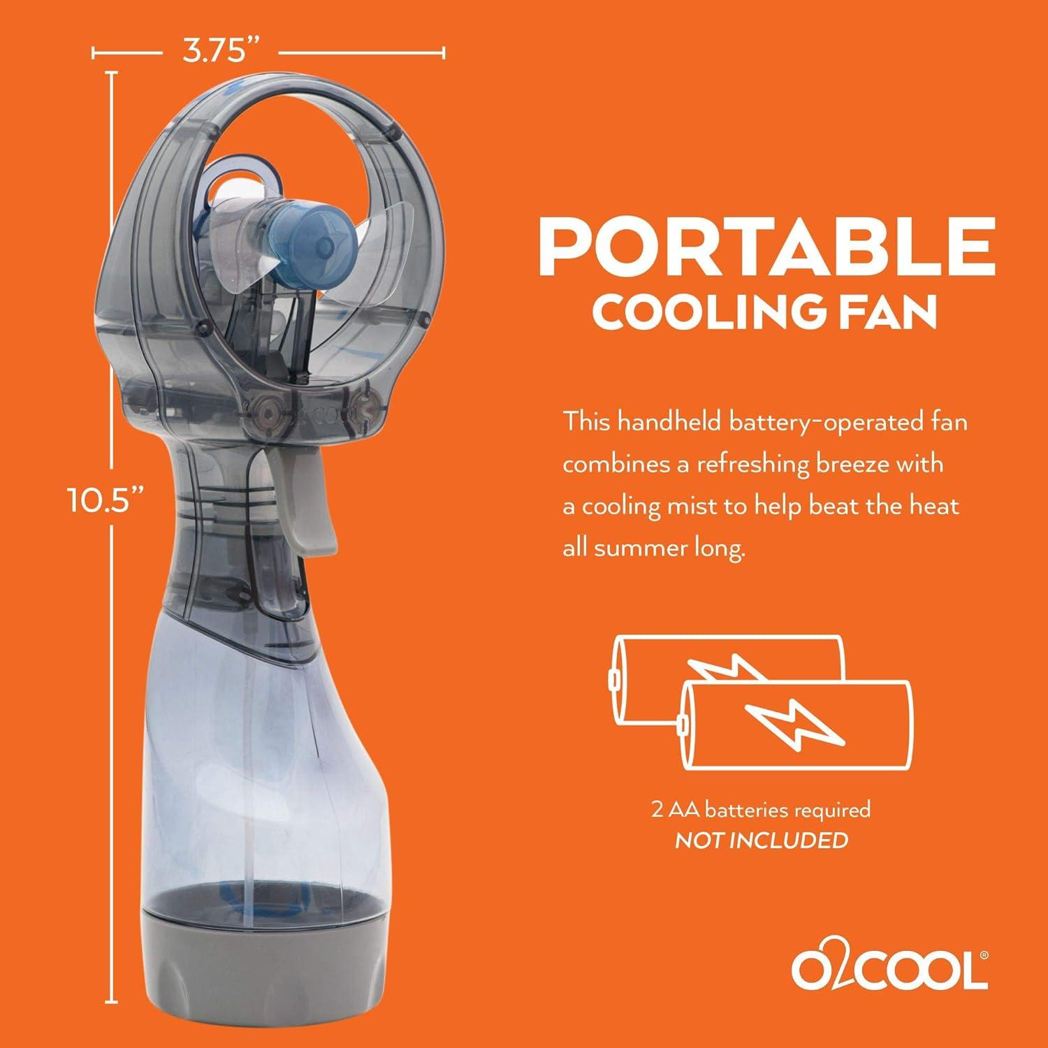 O2COOL Deluxe Misting Fan - Gray
