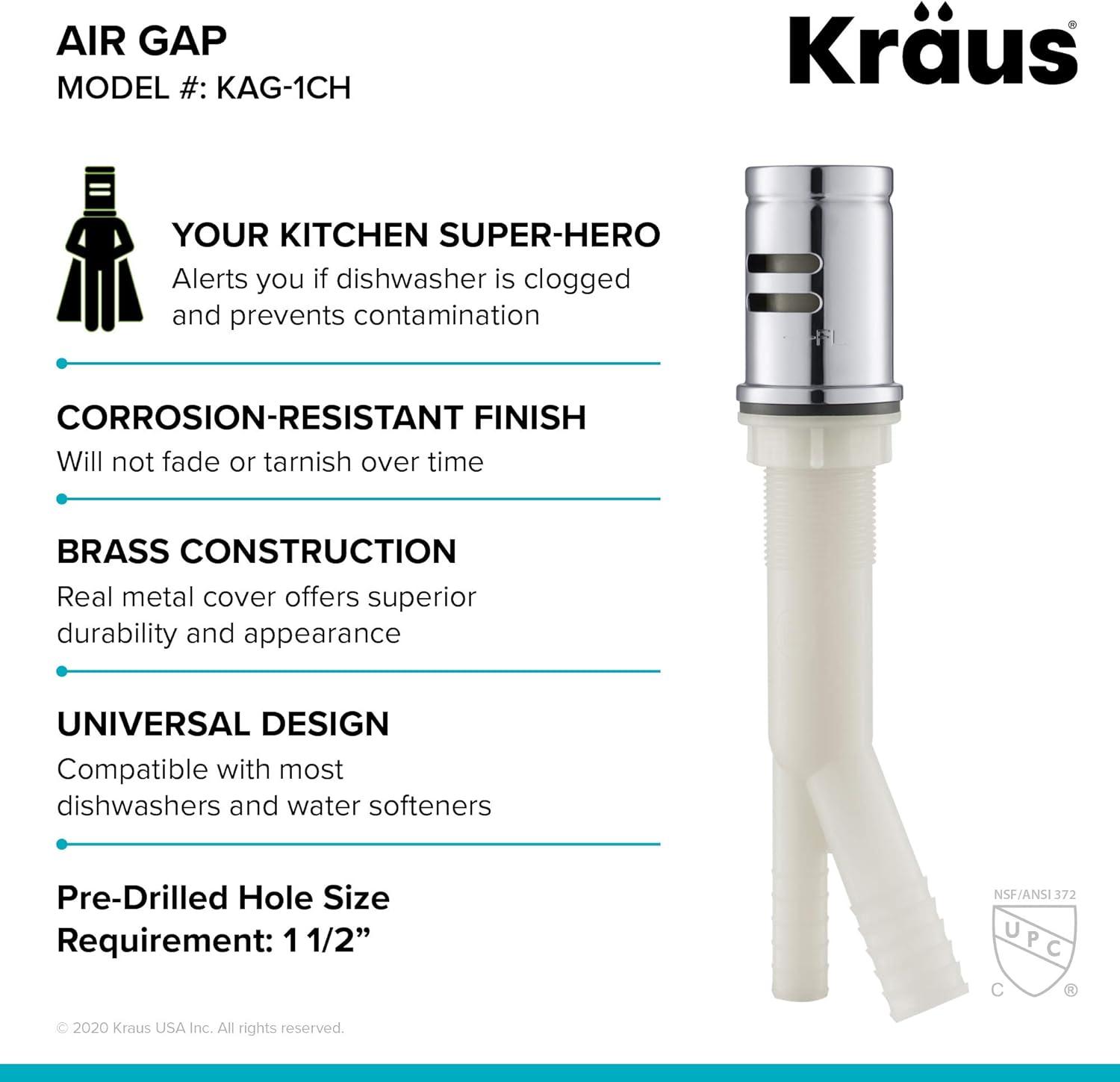KRAUS Bolden Commercial Style 2-Function Single Handle Pull Down Kitchen Faucet with Soap Dispenser