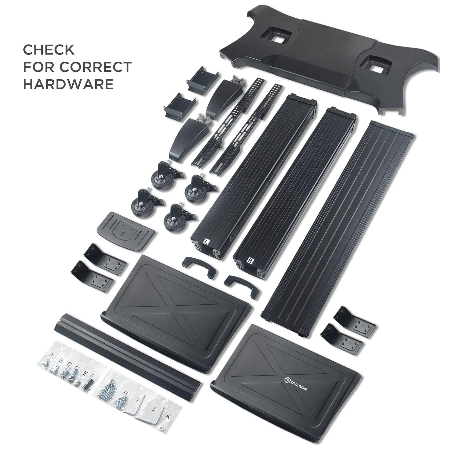 ONKRON Mobile TV Stand for 60-100 Inch Flat/Curved TV up to 301 lbs, Heavy Duty TV Stand Height Adjustable