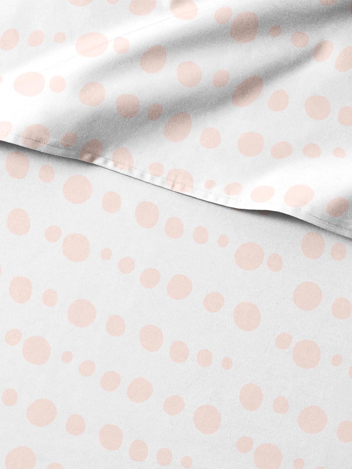 Kids Full Pink Dots Microfiber 4-Piece Sheet Set