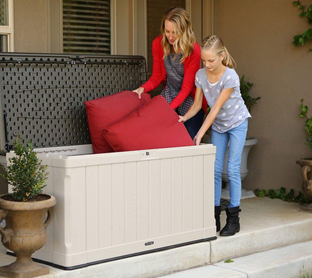 Lifetime Lifetime 50.3'' W 116 Gallons Water Resistant Polyethylene Plastic Lockable Deck Box in Tan