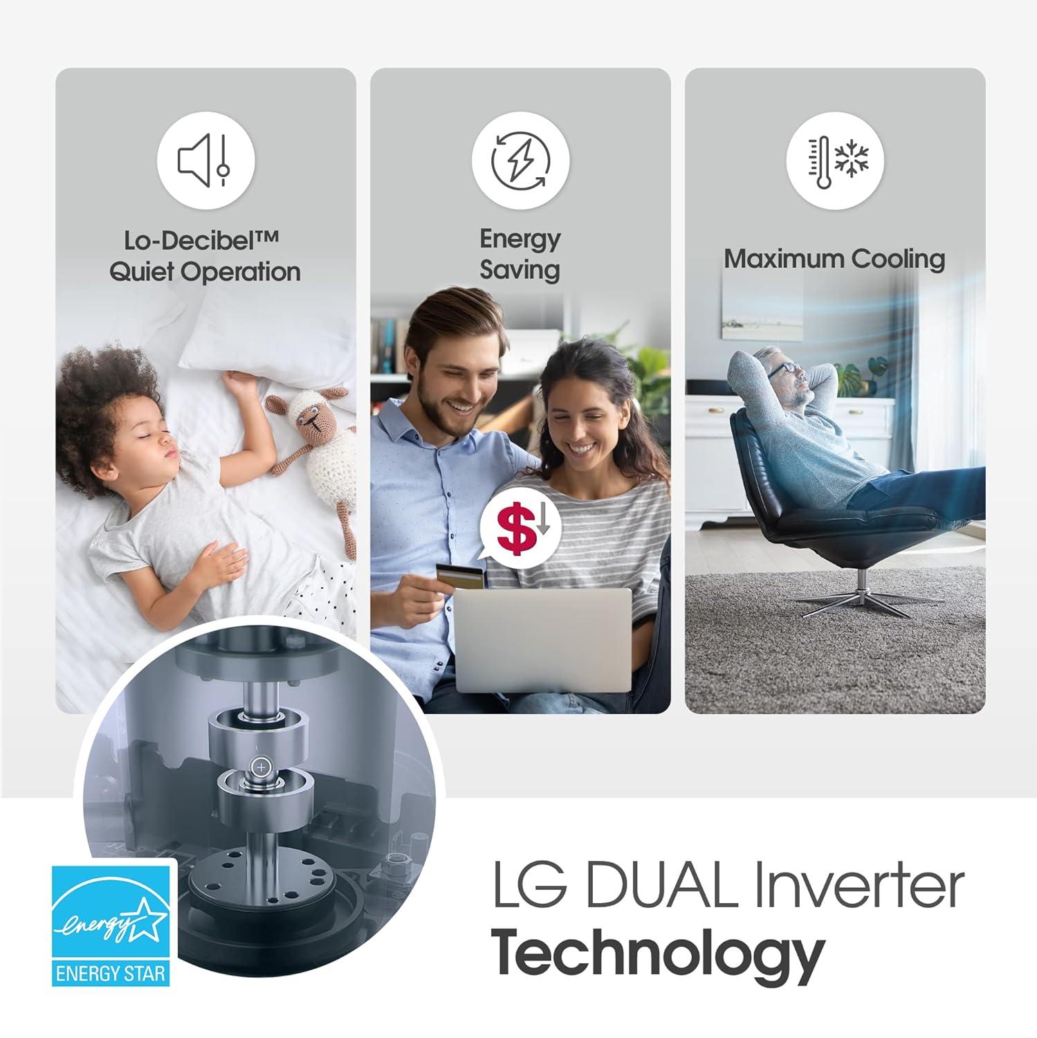 LG 10,000 Btu Dual Inverter, Smart Wi-fi Window Air Conditioner, Energy Star
