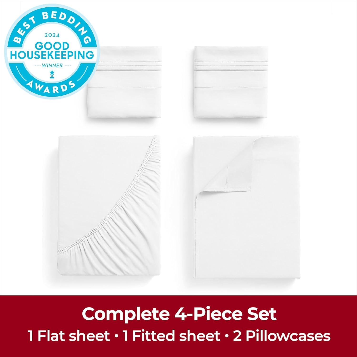 4 Piece Microfiber Sheet Set - Mellanni